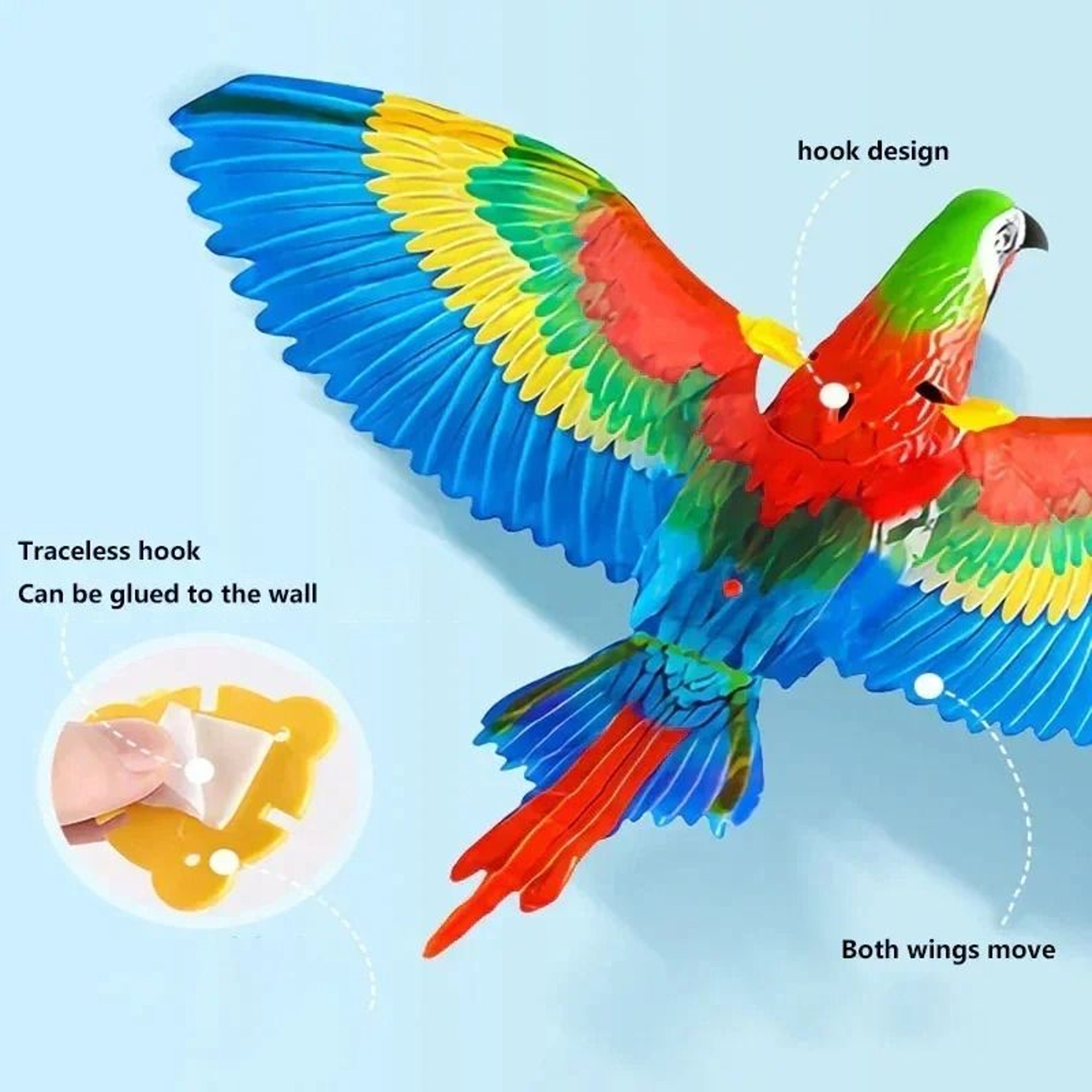 Interactive Electric Flying Bird Cat Toy With Realistic Flapping Motion 3