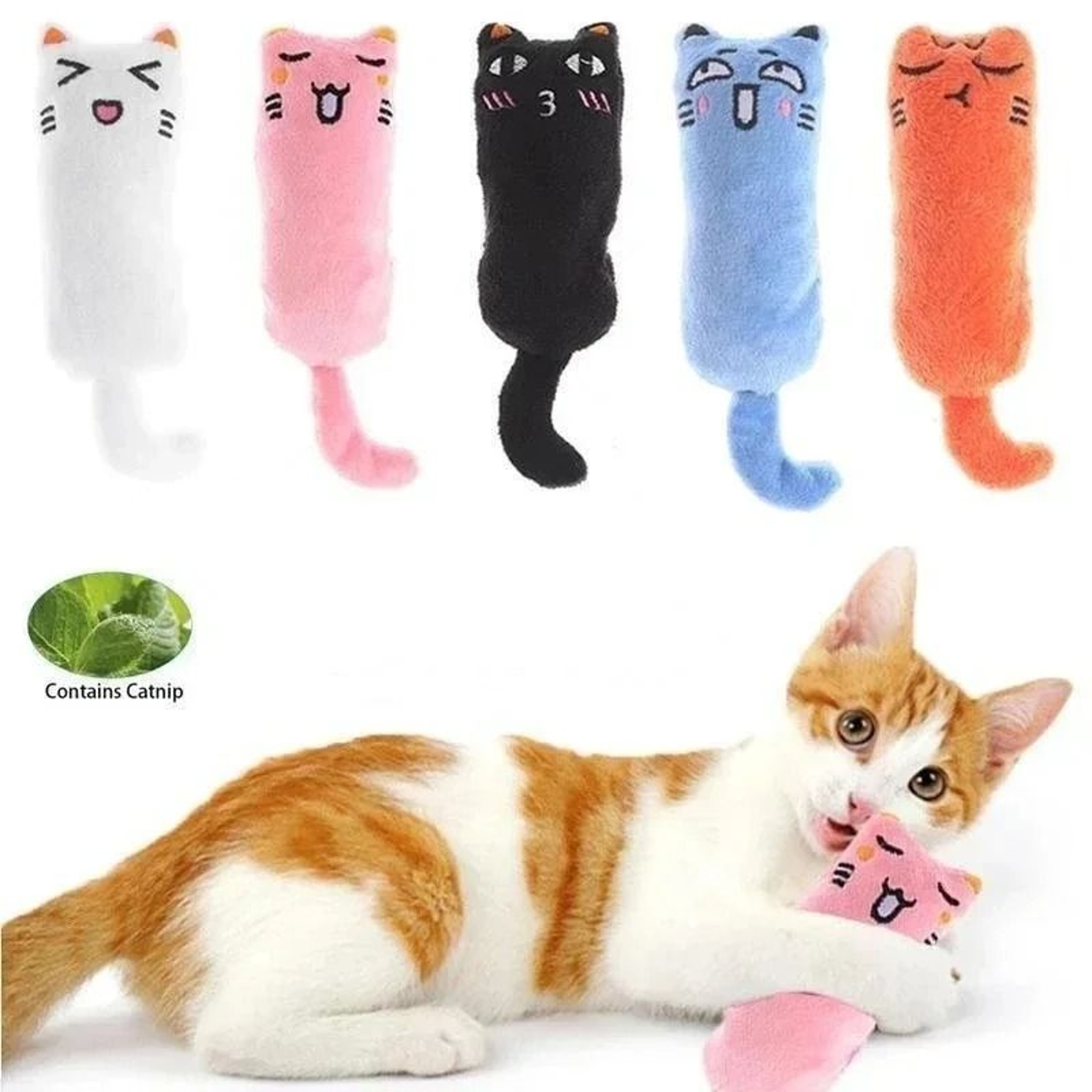 Cute Catnip Thumb Plush Toy Interactive Chew  Kicker Pillow For Cats And Kittens 0