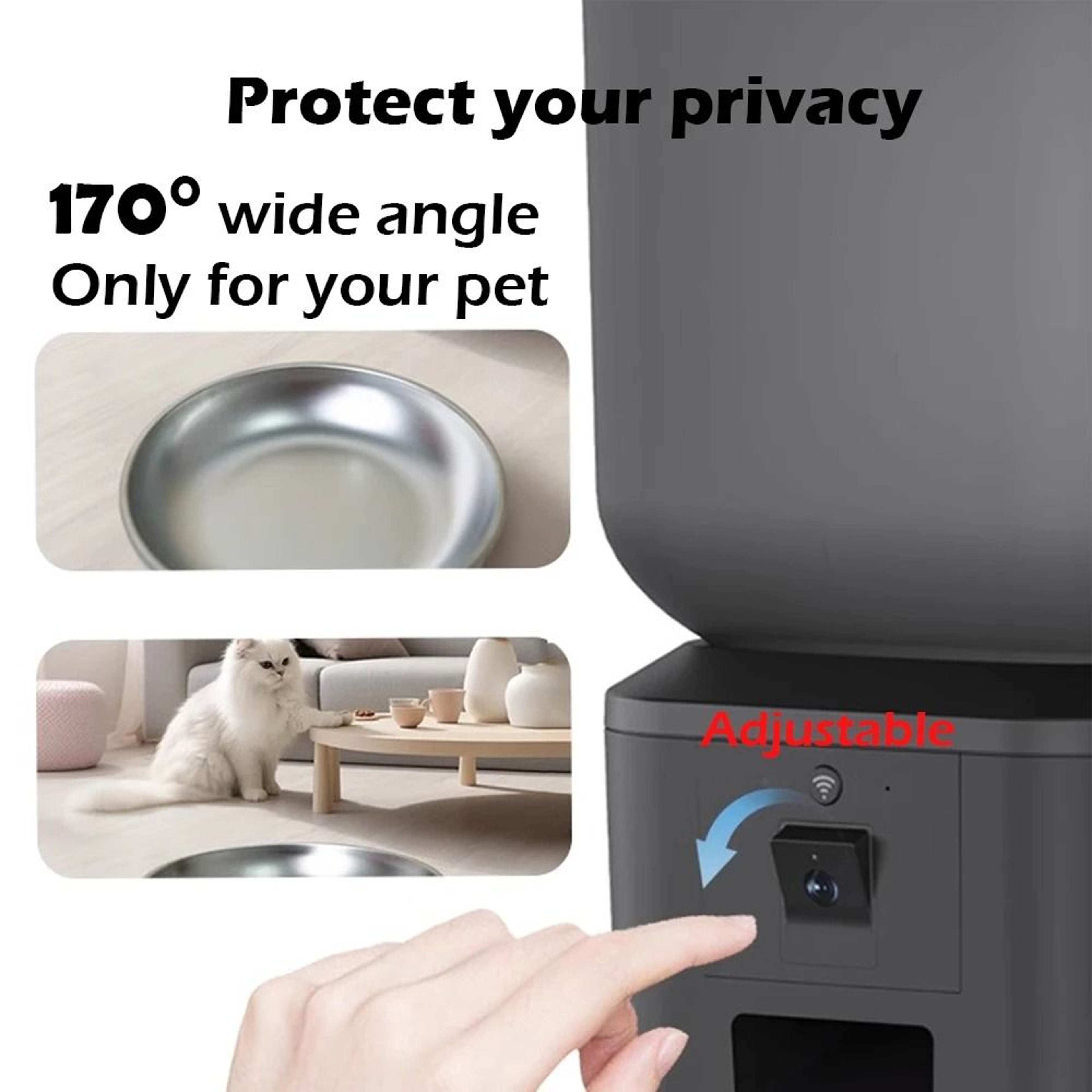 Furpipi 8L WiFi Automatic Pet Feeder With Camera 4