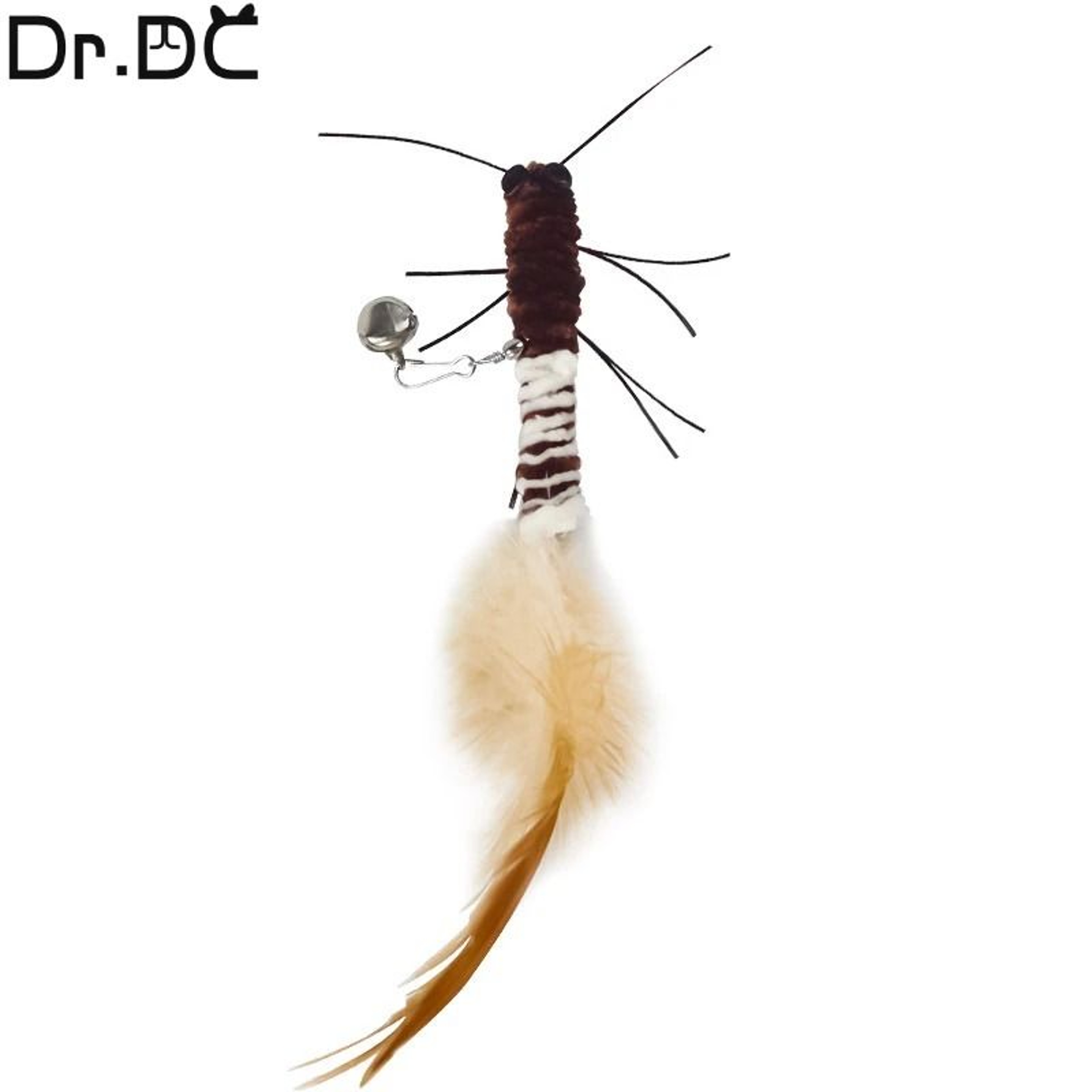 Dragonfly Feather Cat Teaser Wand Toy 6