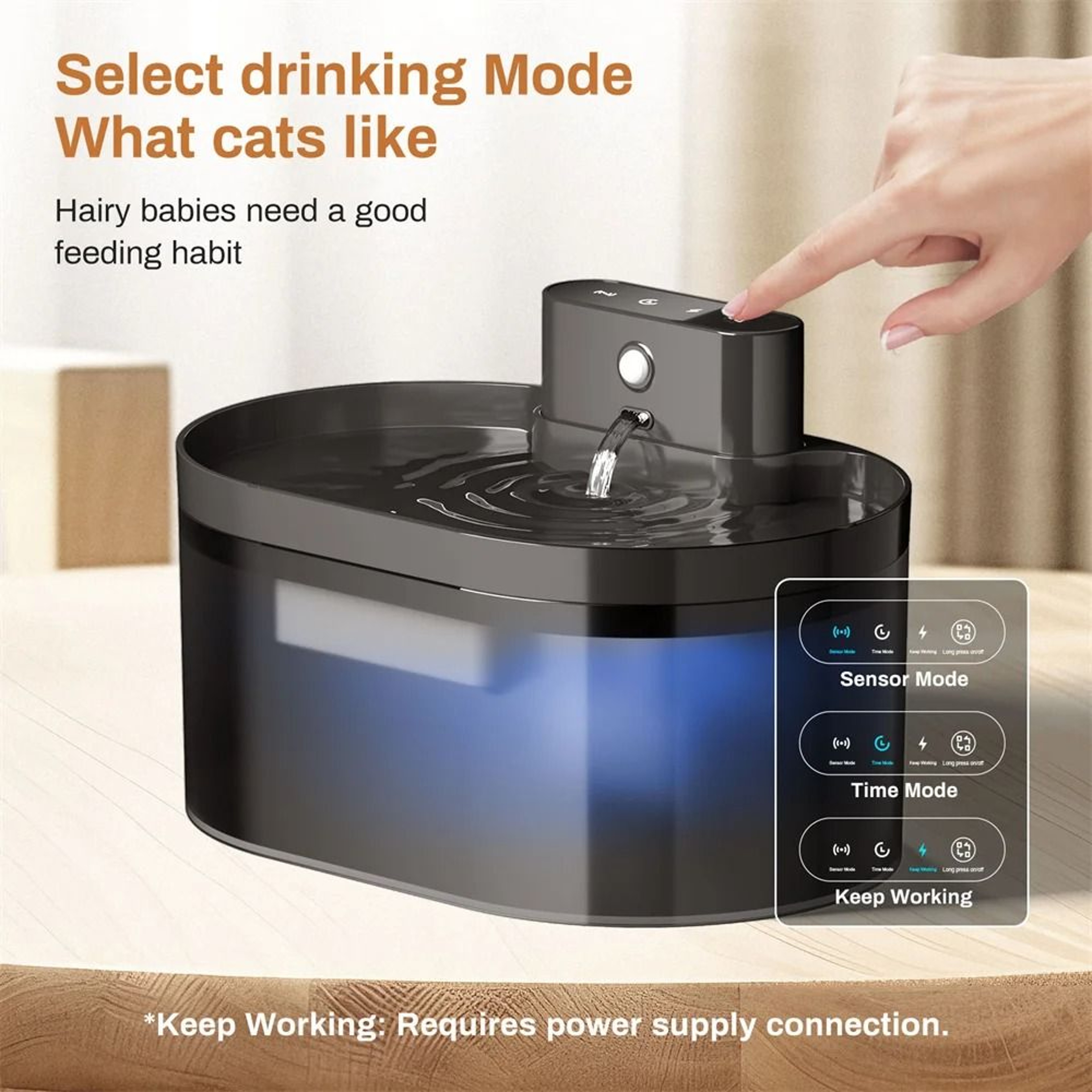 22L Automatic Pet Drinking Fountain With Motion Sensor 0