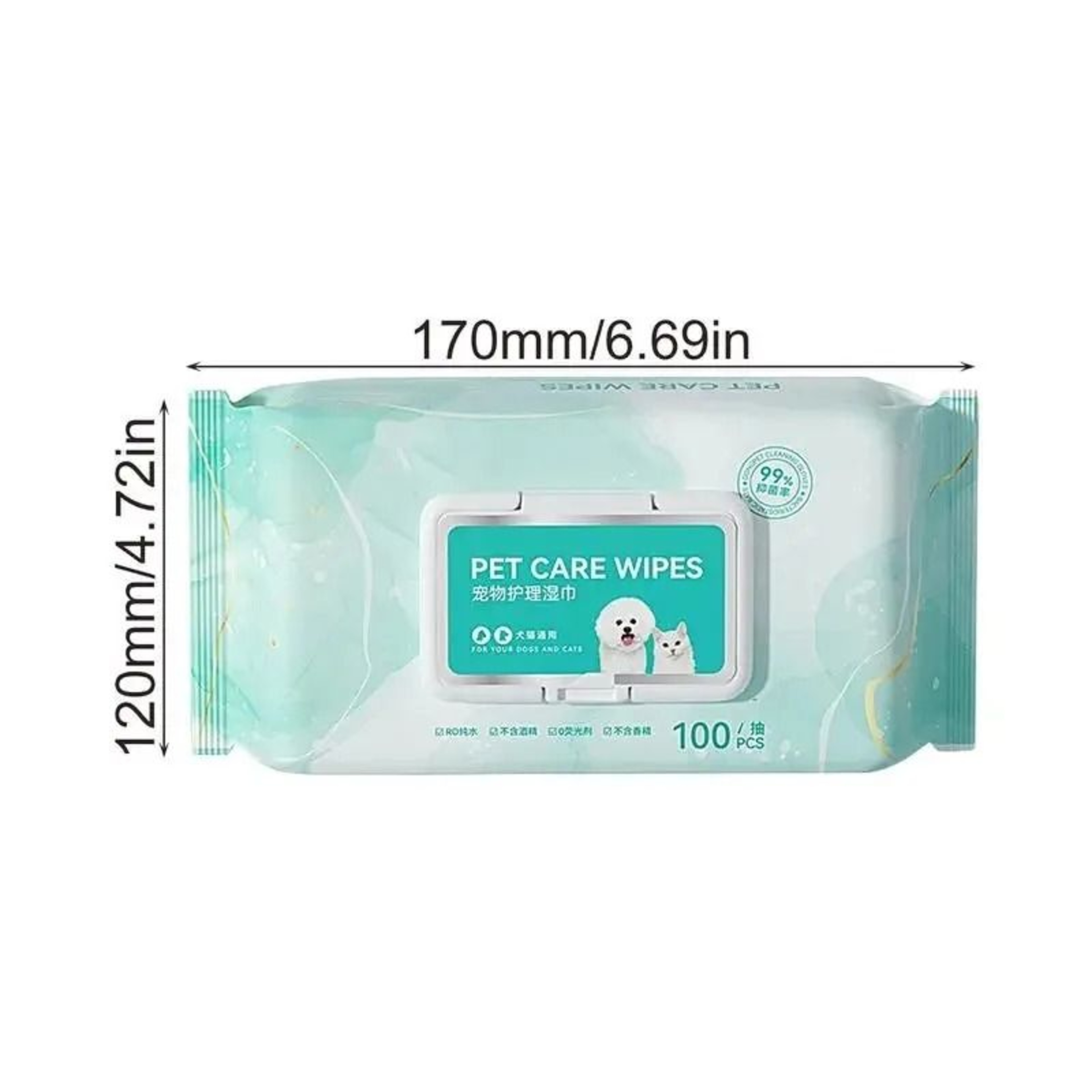 100 Sheet Gentle Pet Cleaning Wipes 5