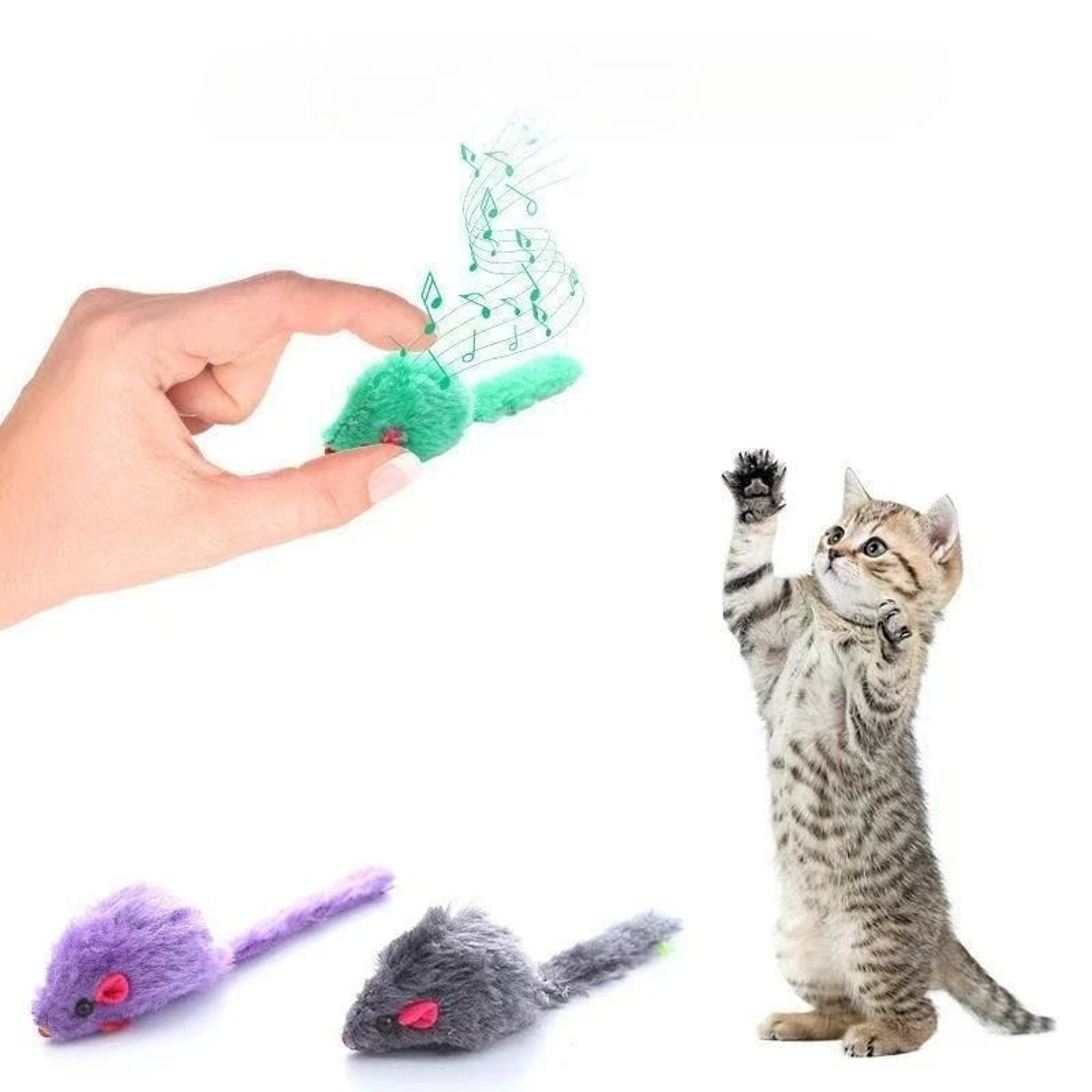 Catnip Squeaky Mouse Toy For Cats 3