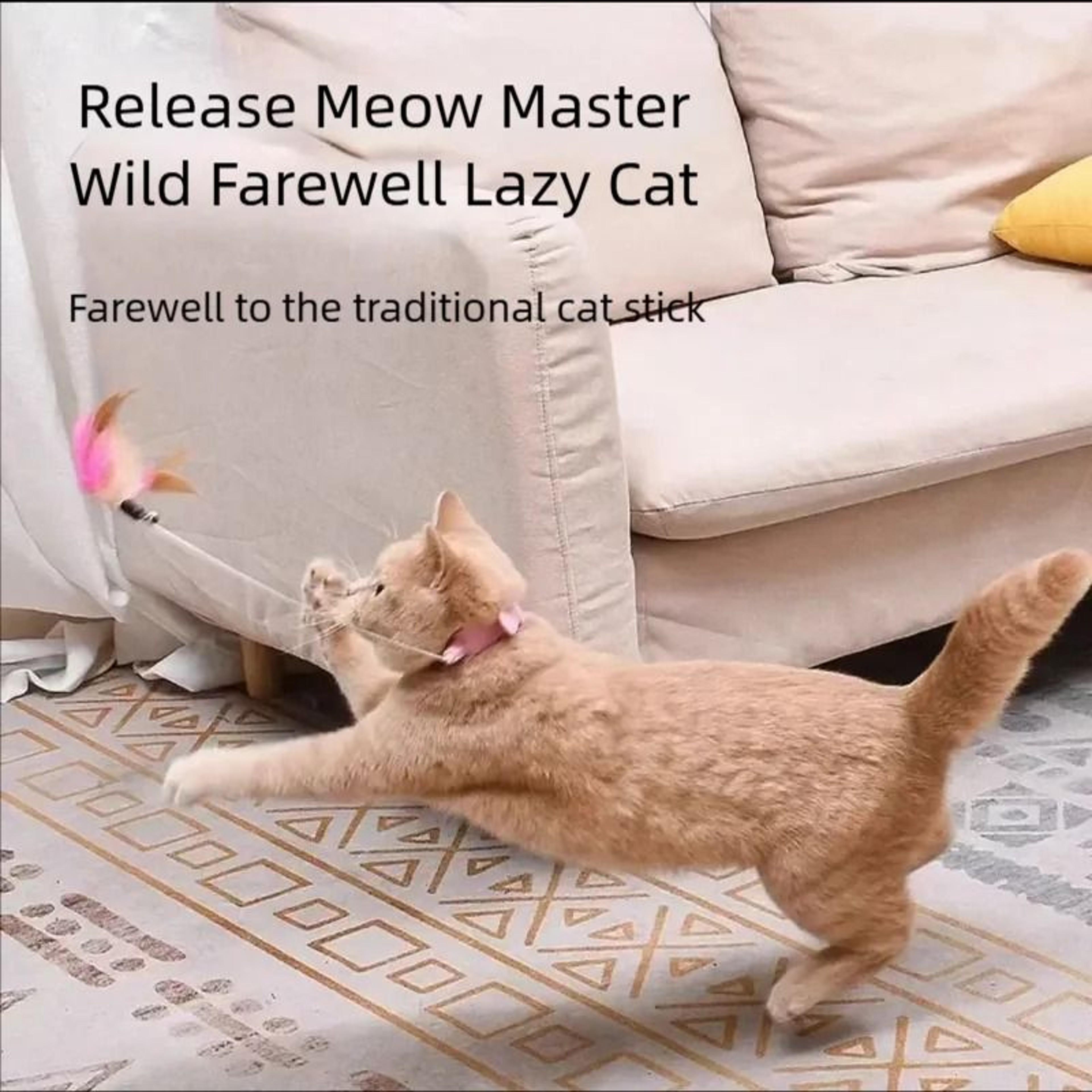 Interactive Feather Cat Collar Toy With Bell For SelfPlay Entertainment 2