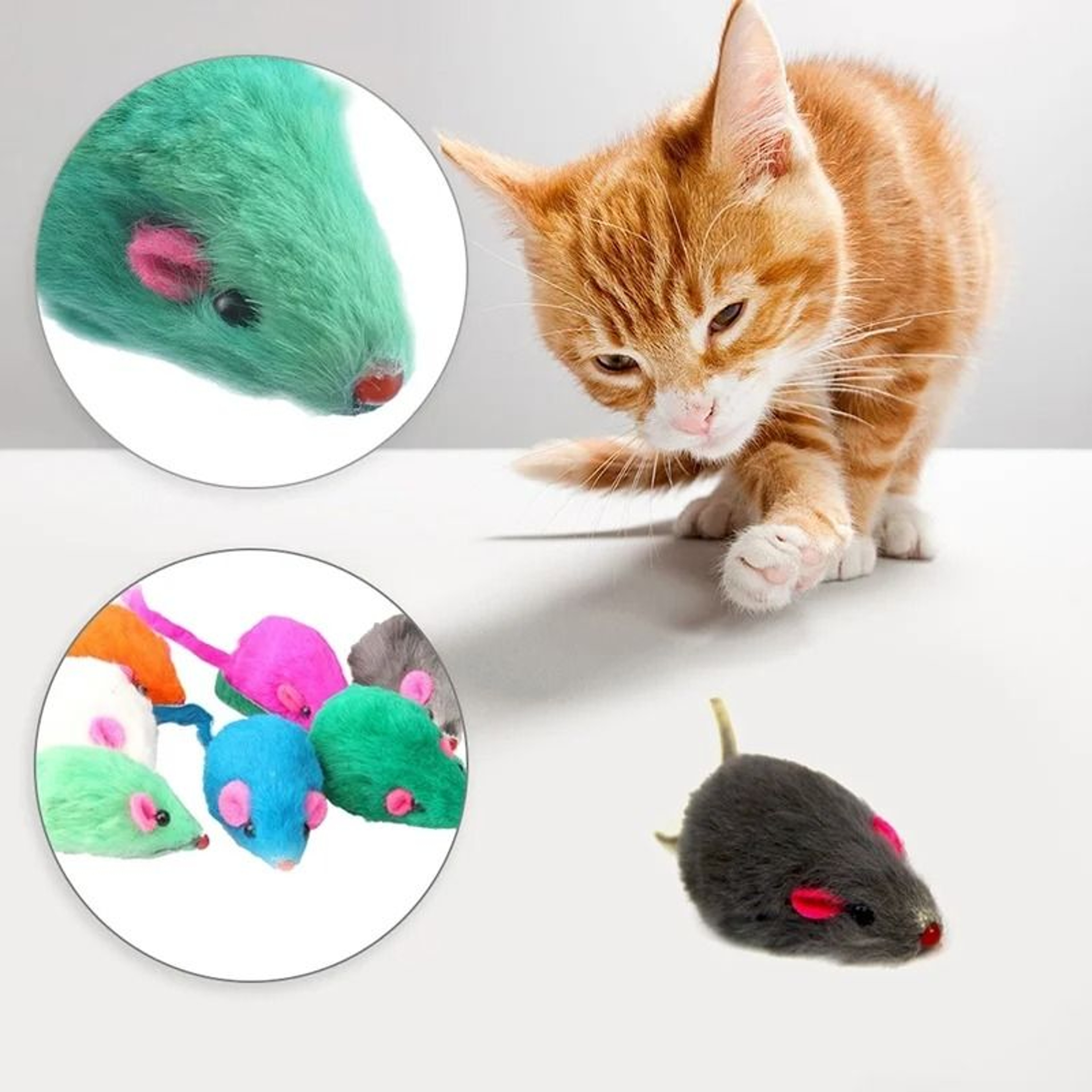 Catnip Plush Mouse Toy Set Interactive Chew  Hunting Toys For Cats 8 15 Or 30 Pack 1