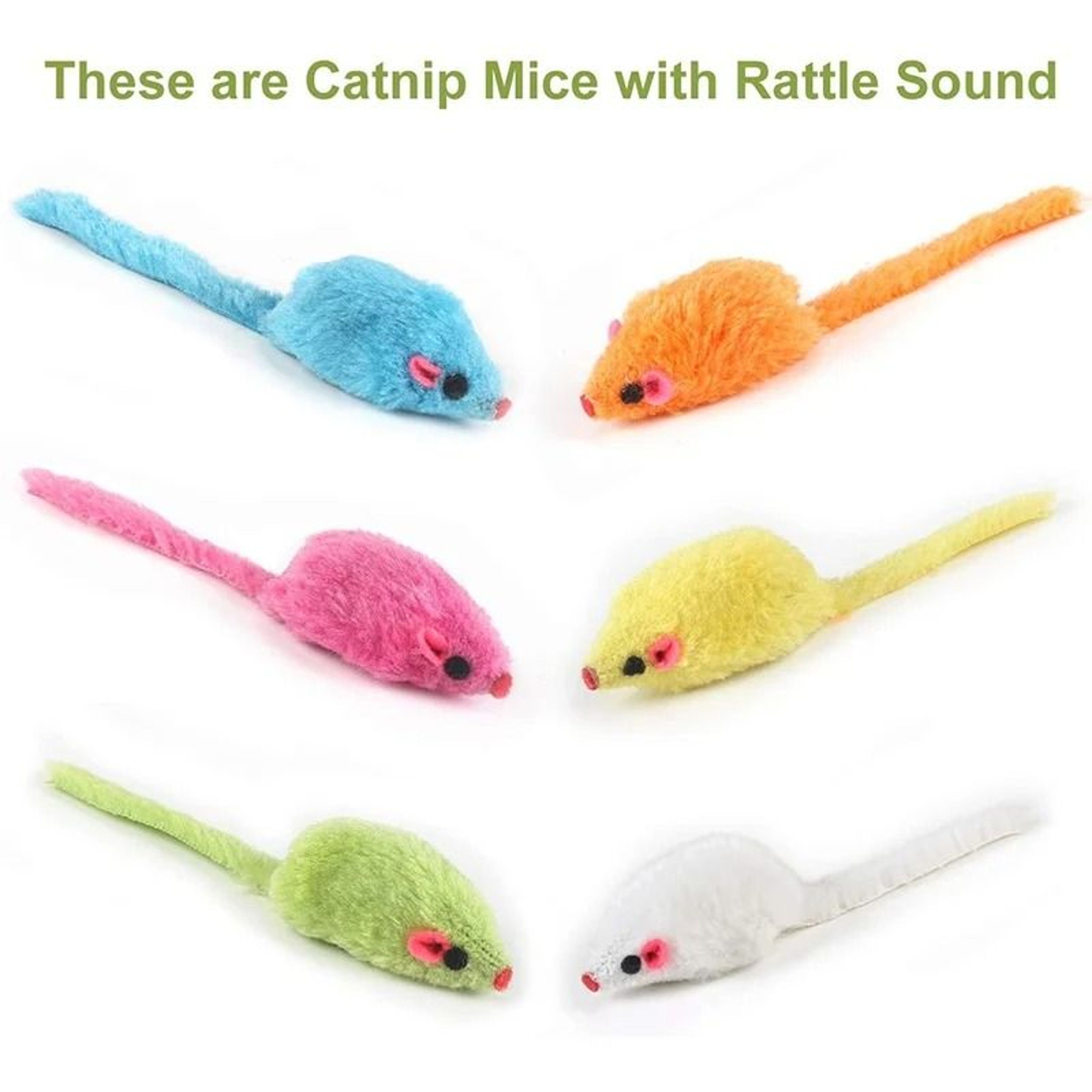 Catnip Plush Mouse Toy Set Interactive Chew  Hunting Toys For Cats 8 15 Or 30 Pack 2