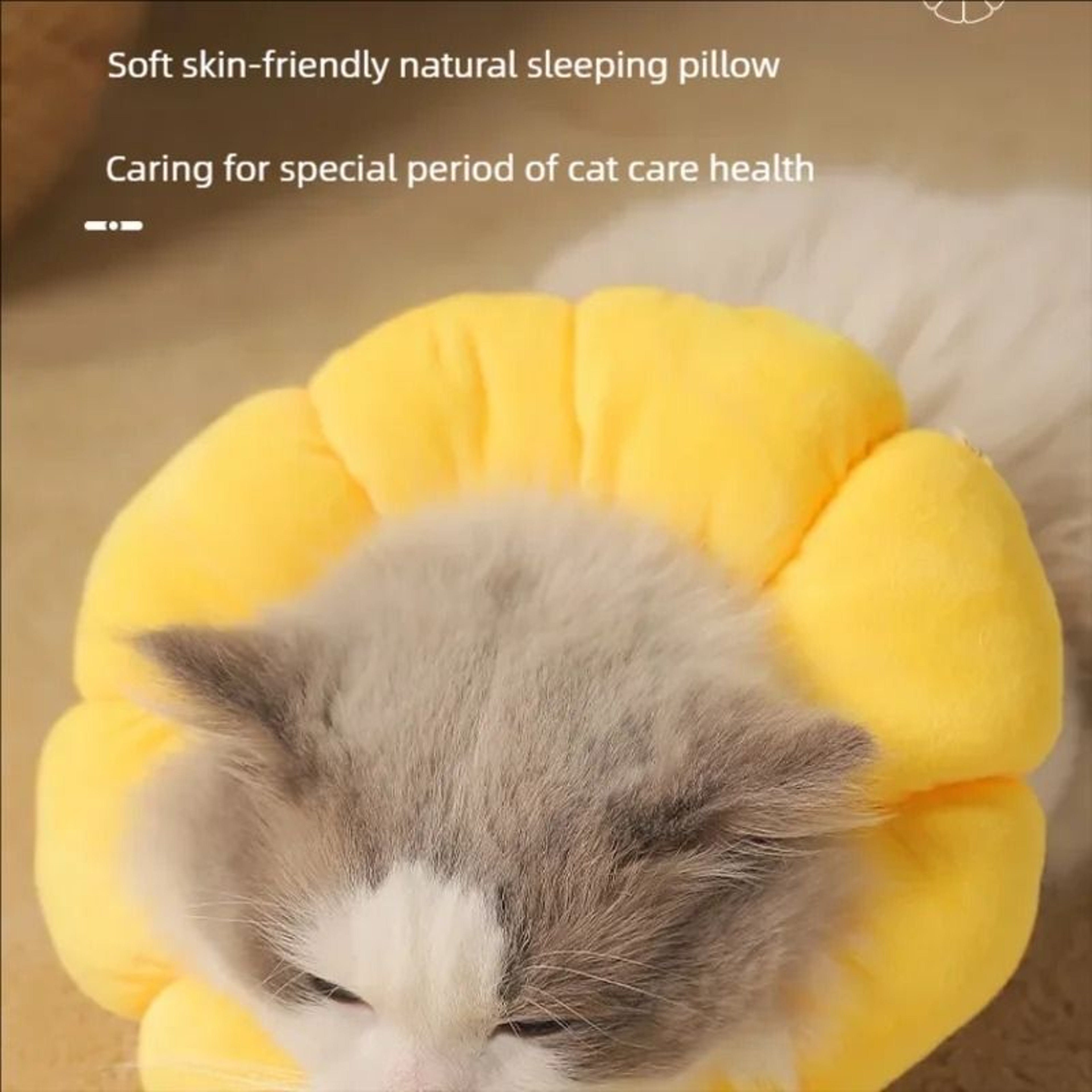 Sunflower Plush Recovery Collar For Cats  Small Pets AntiLick Healing Cone 4