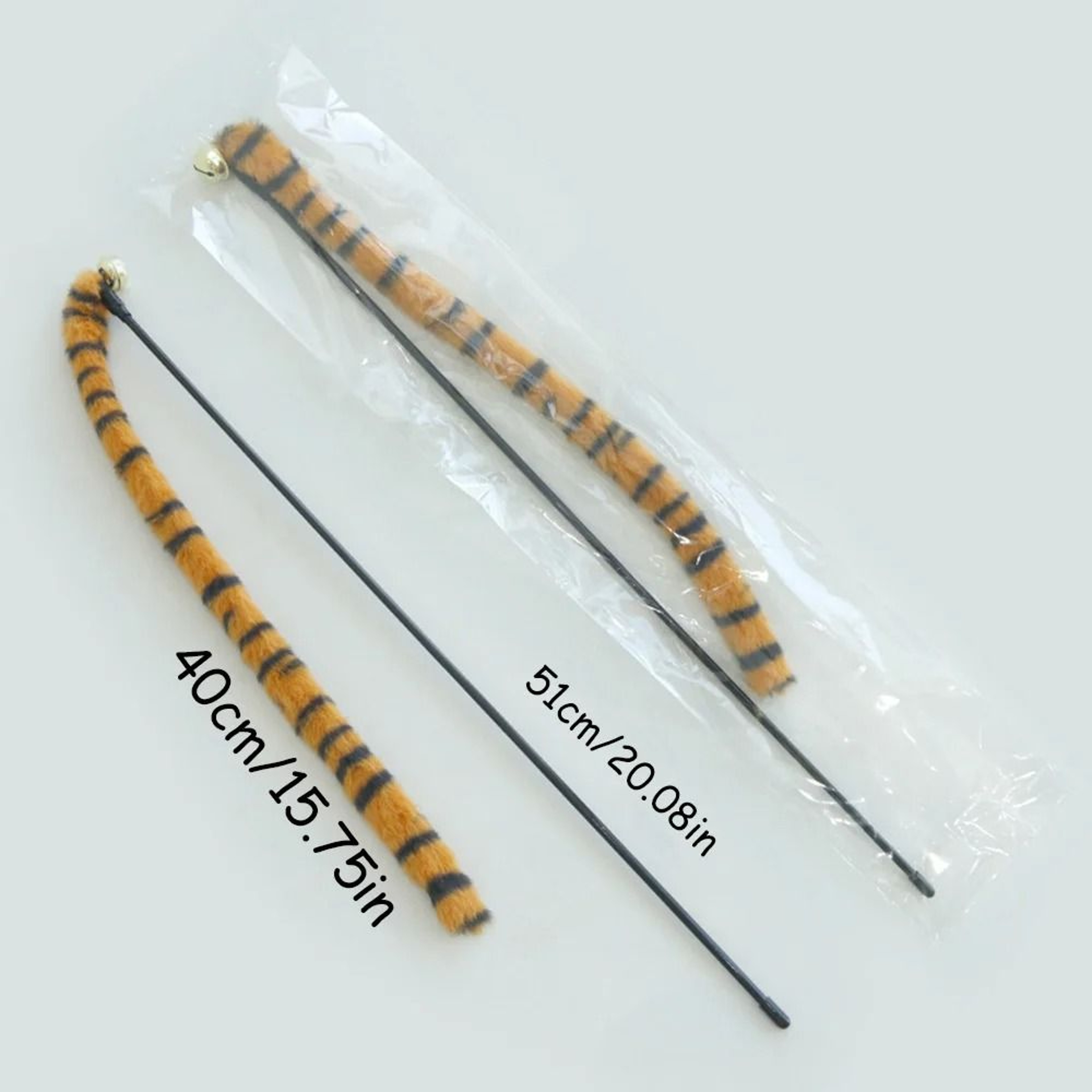 Worm Tail Cat Teaser Wand With Bell Interactive Plush Toy For Kittens  Cats 4