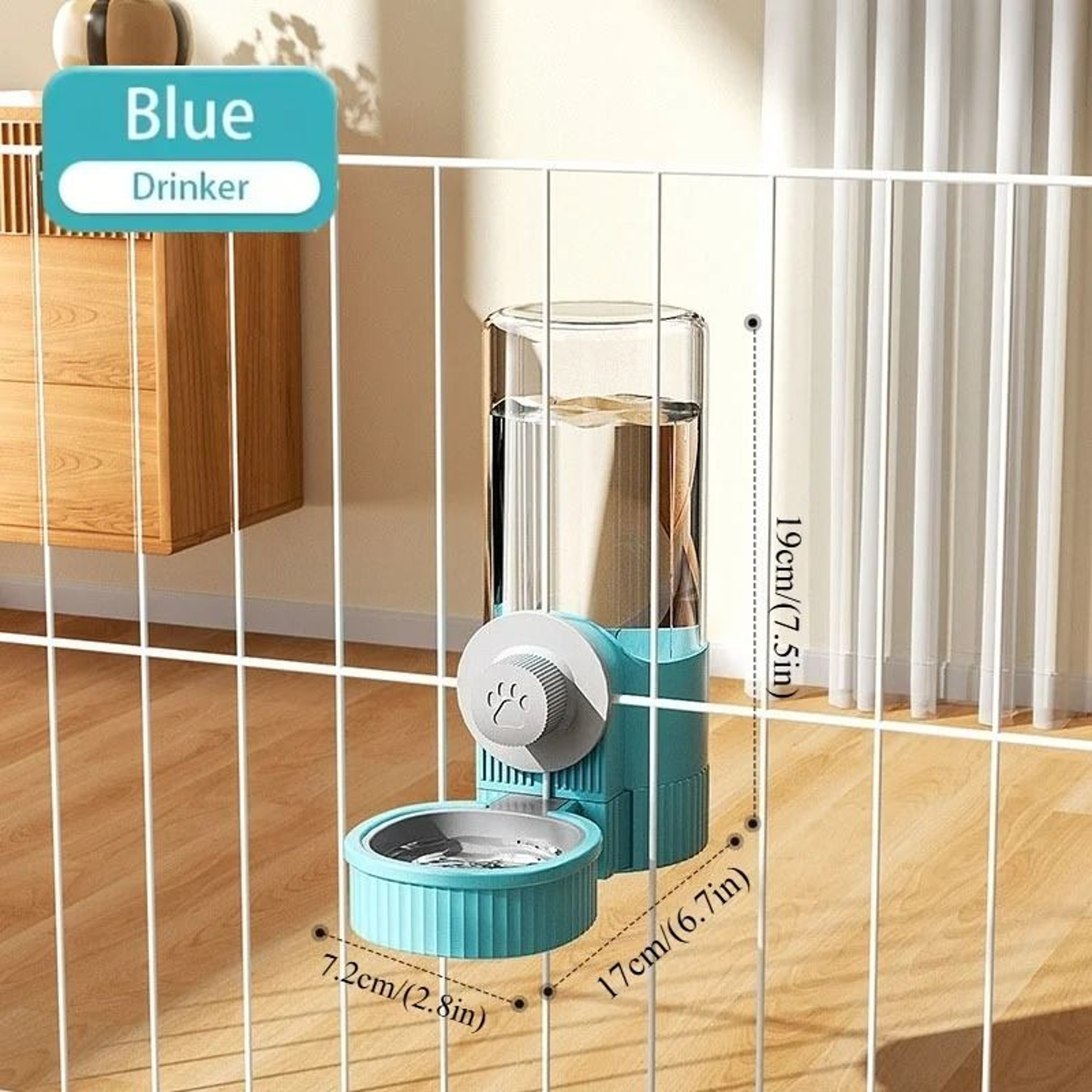 Hanging Gravity Pet Feeder  Water Dispenser Set For Cat Cages And Small Pets 10
