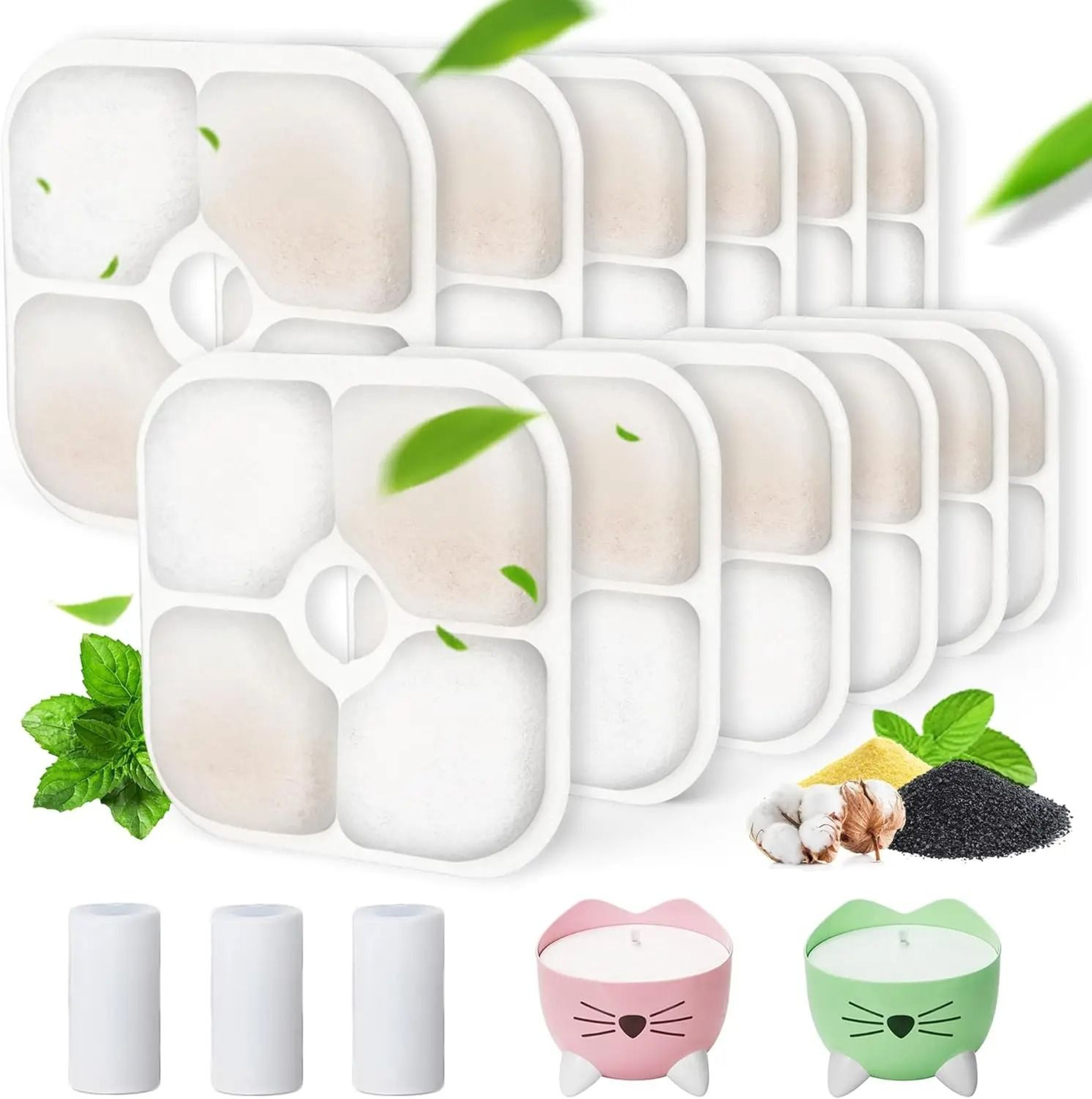 PureFlow PIXI Fountain Filter Set  16 Replacement Filters  4 Pump Hoses For Catit PIXI Water Founta 0