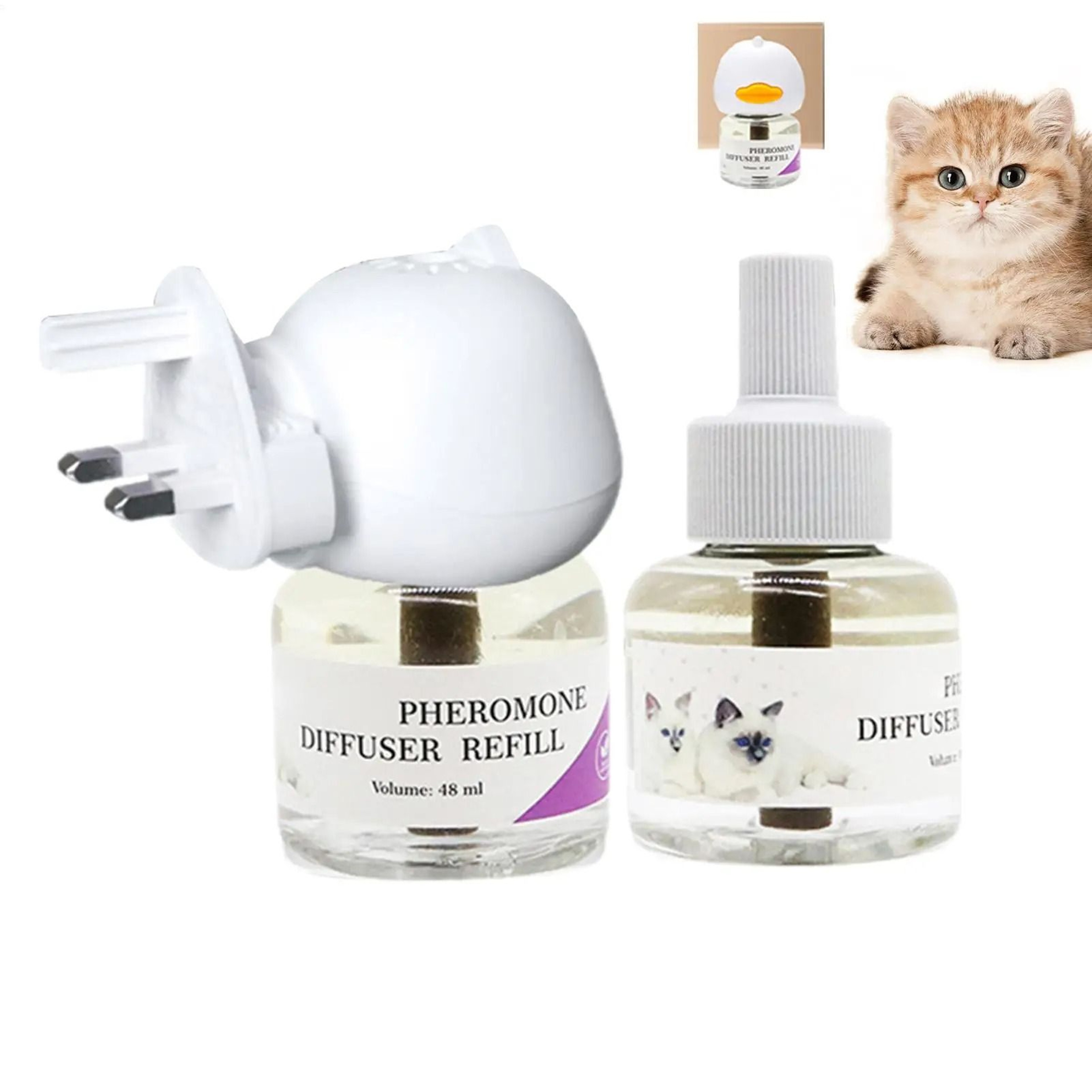 SerenePaws Cat Pheromone Diffuser  LongLasting PlugIn Calming Support For Cats  Kittens 1