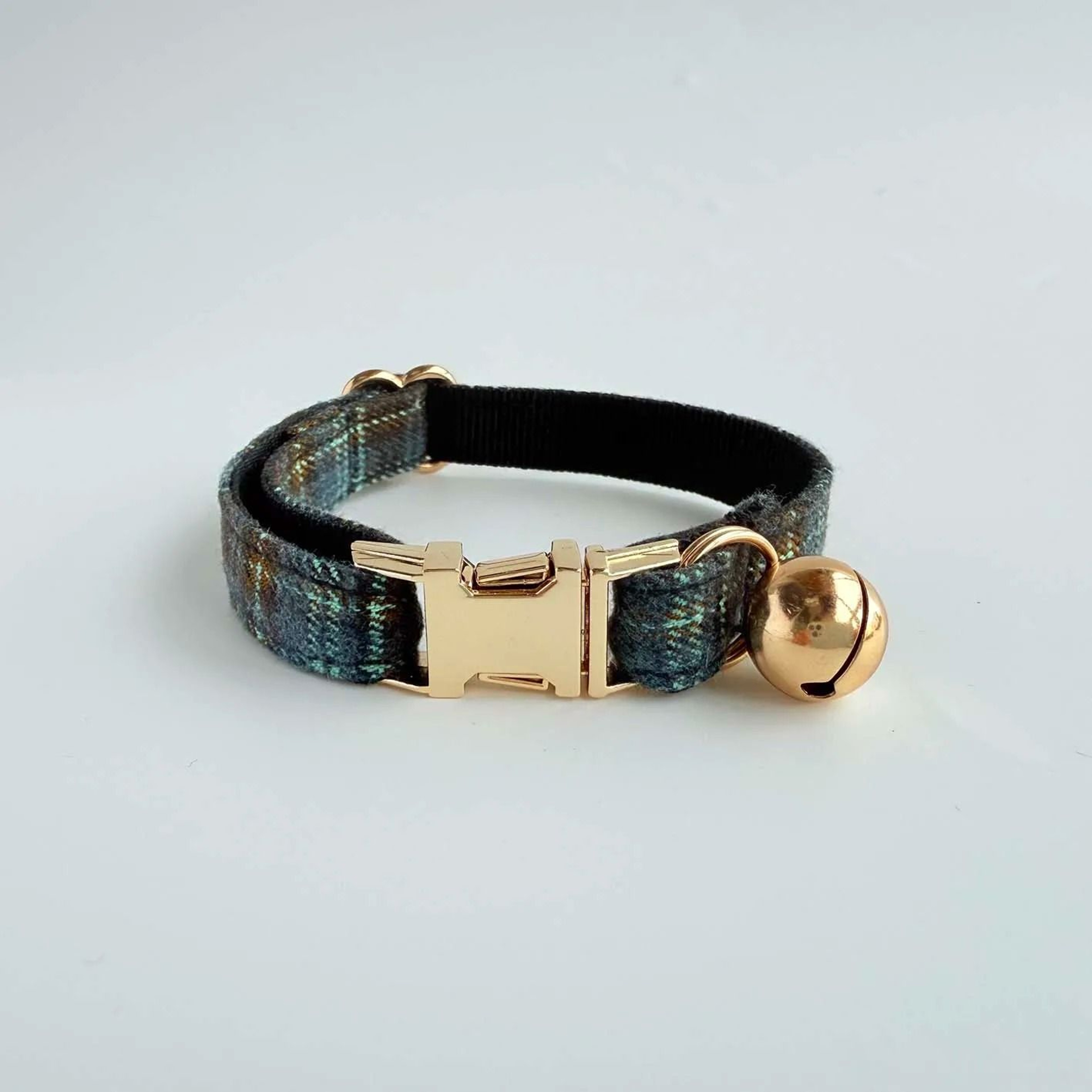 LuxePearl Personalized Tweed Cat Collar With Detachable Bell  Pearl Charm 7
