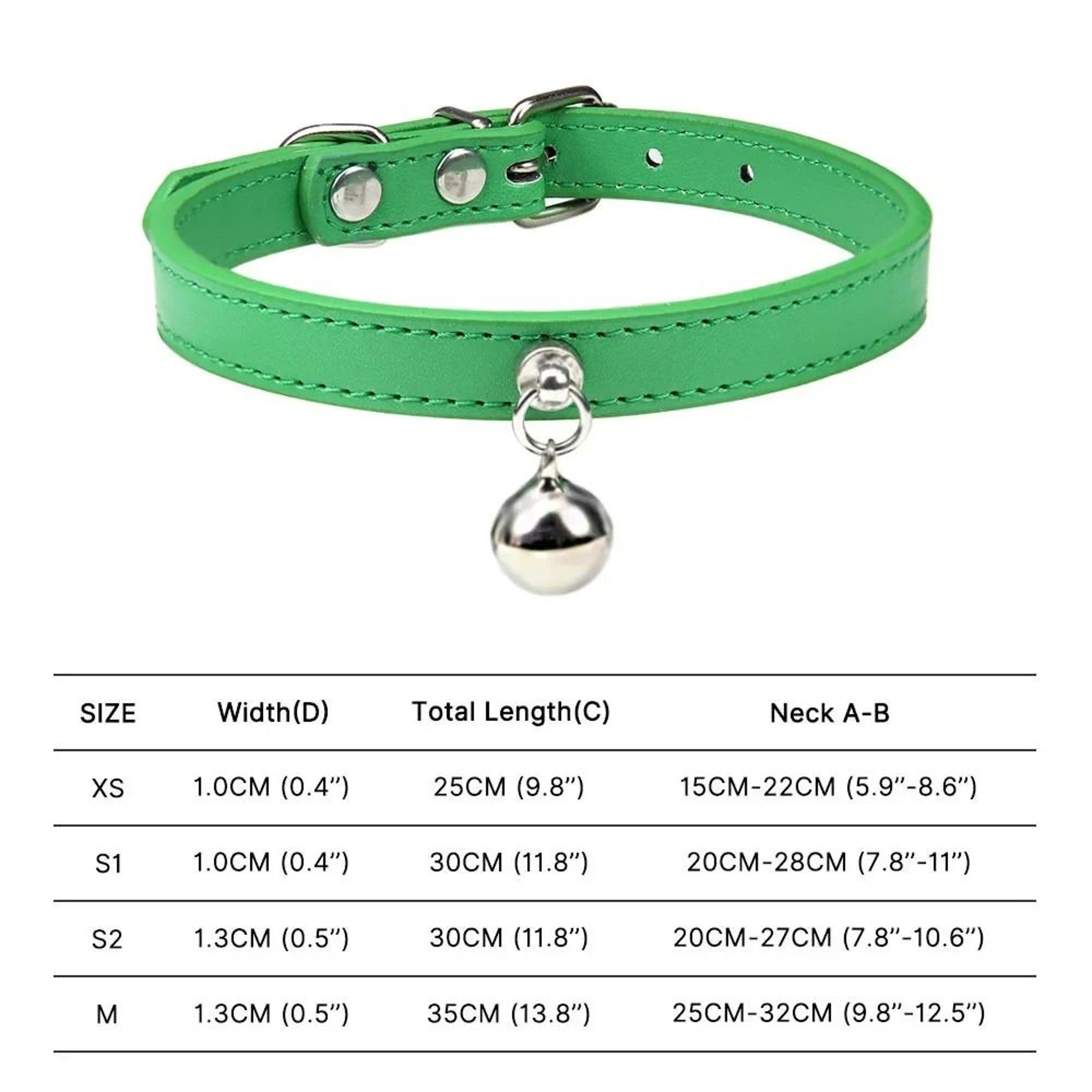 RainbowPaws Adjustable Safety Cat Collar With Bell For Kittens  Small Pets 16