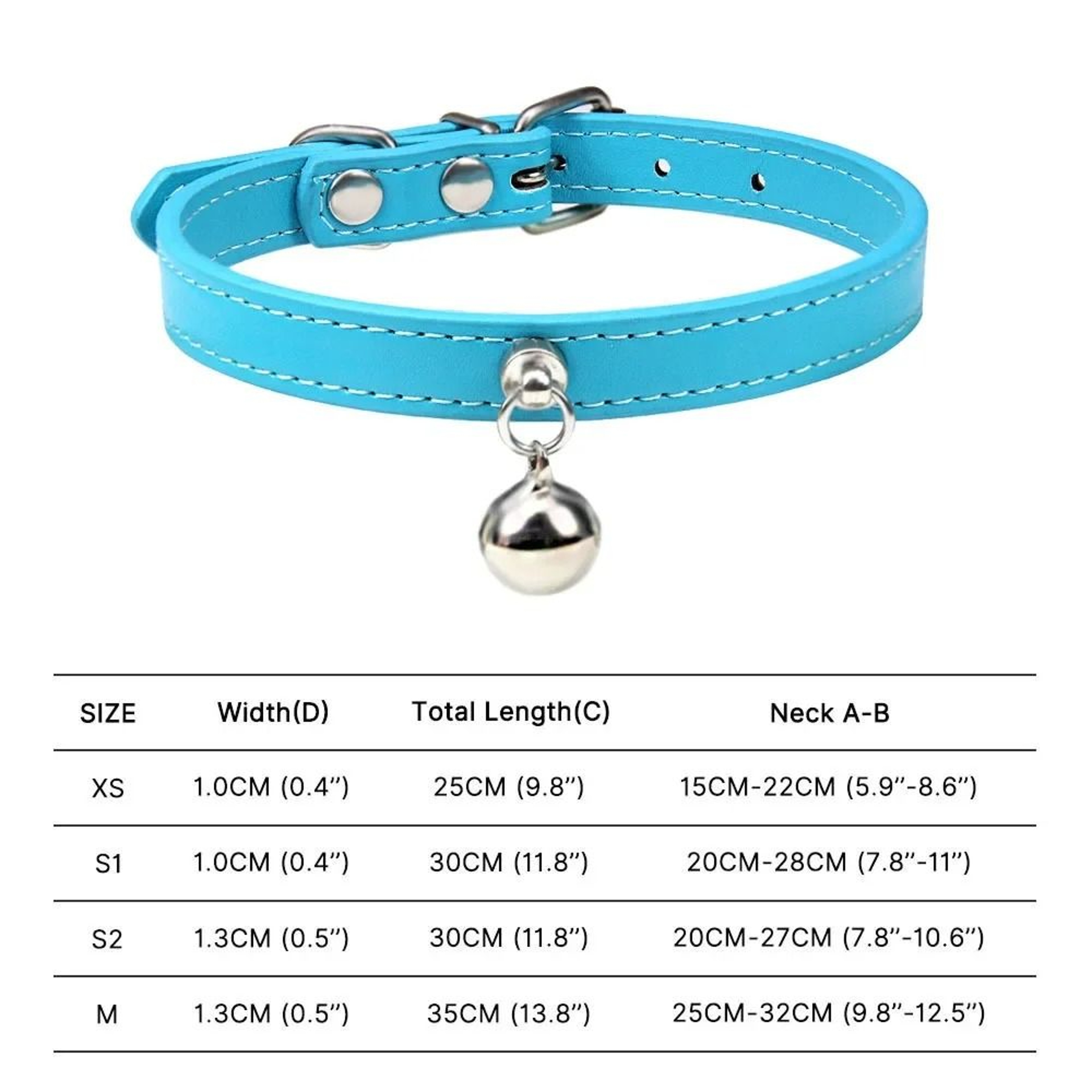 RainbowPaws Adjustable Safety Cat Collar With Bell For Kittens  Small Pets 6
