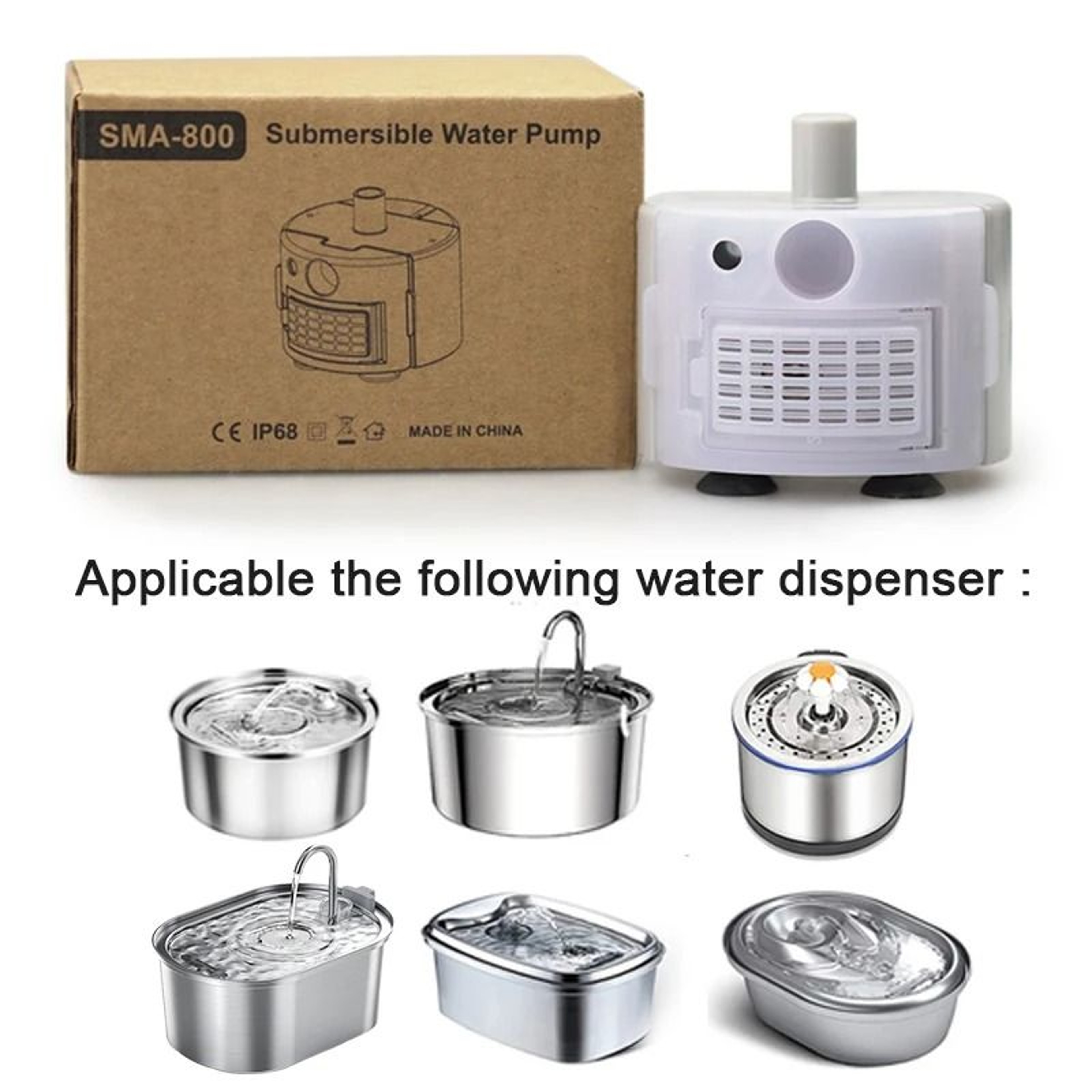 QuietFlow USB Replacement Water Pump For Cat Fountains With Cleaning Kit 4