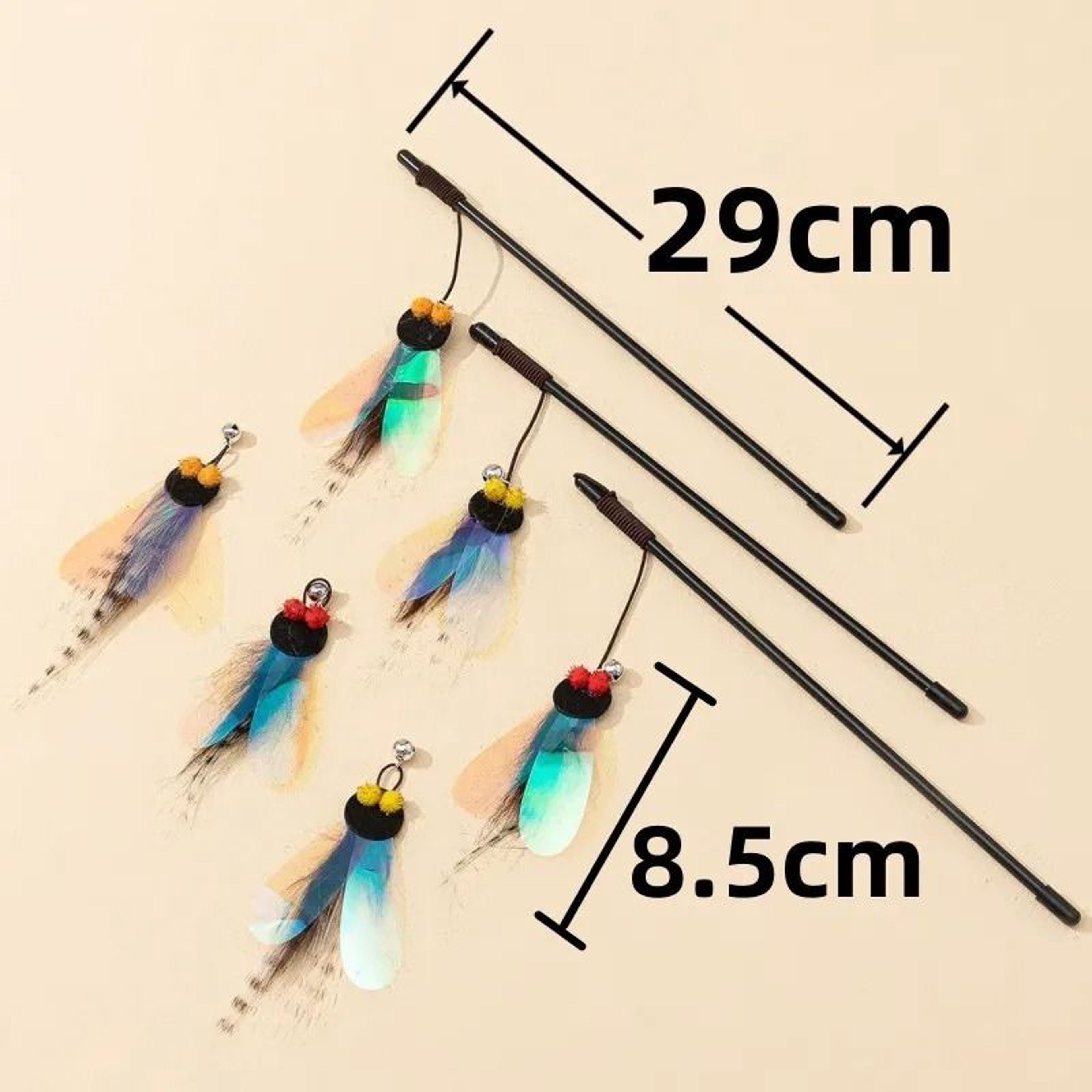 Interactive Butterfly Feather Cat Wand Toy With Bell For Exercise  Bonding Play 3