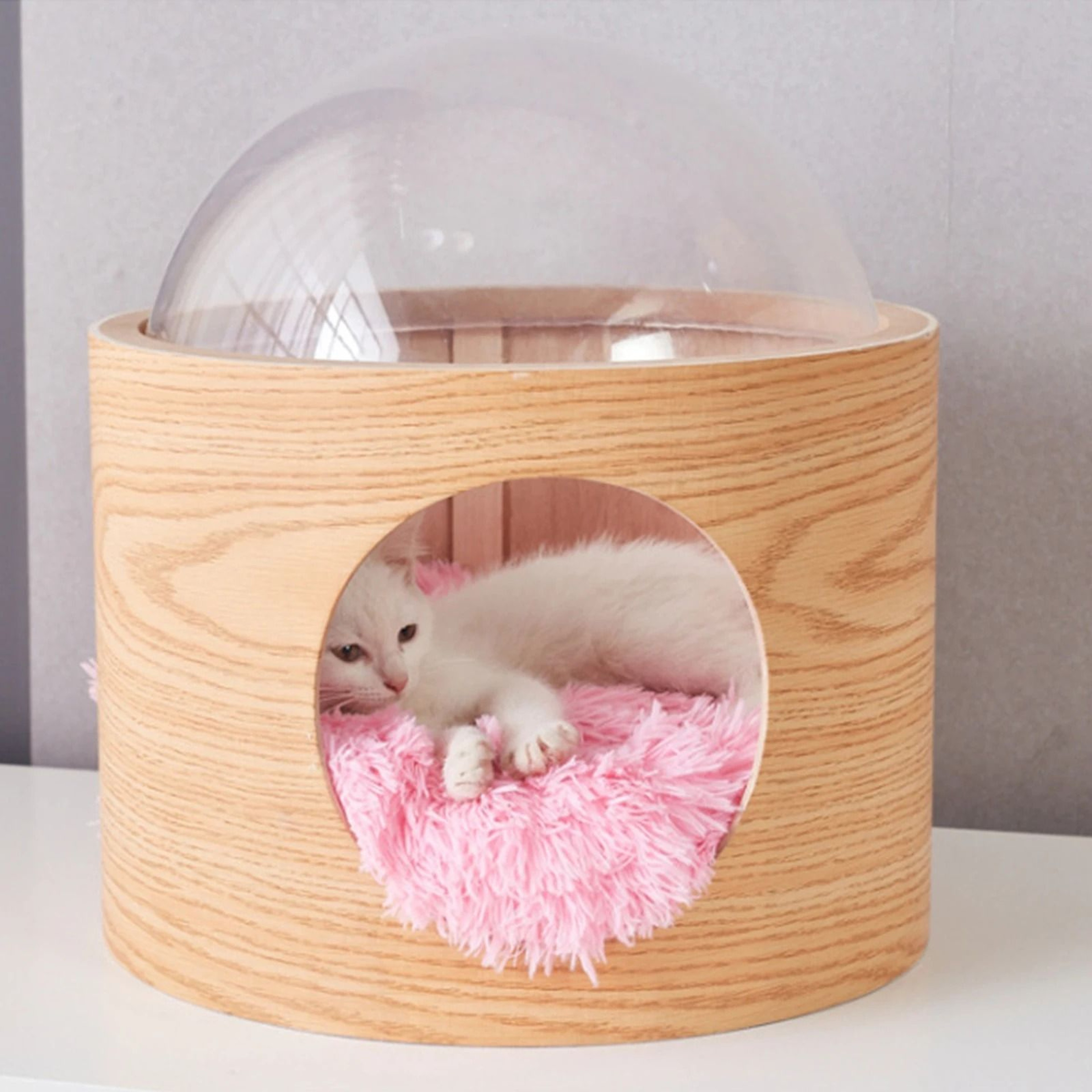 Clear Space Capsule Cat Bed Dome Cover Replacement For Window Perches And Cat Towers 2