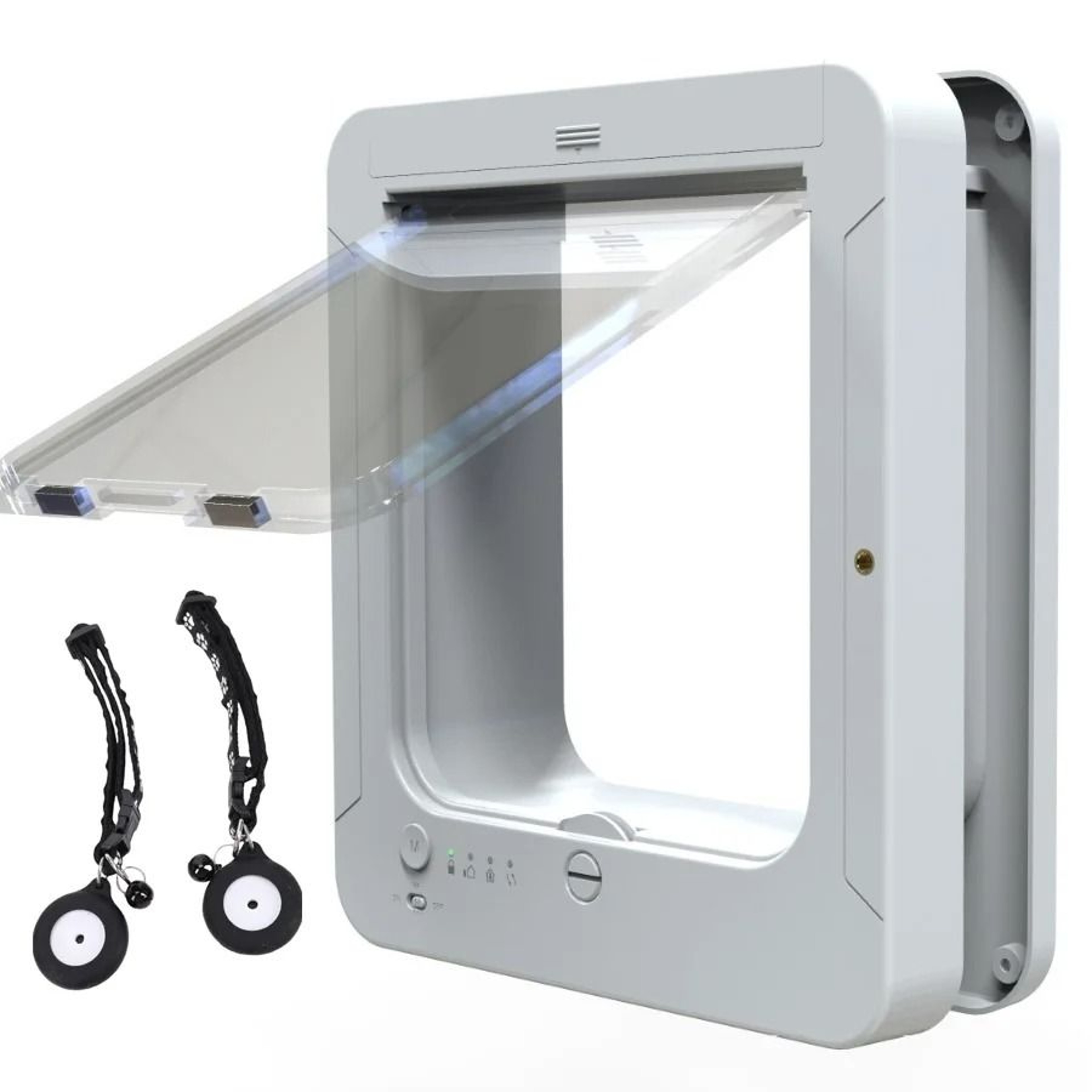Smart Microchip Pet Door With Direction Control  Automatic Sensor Access 0