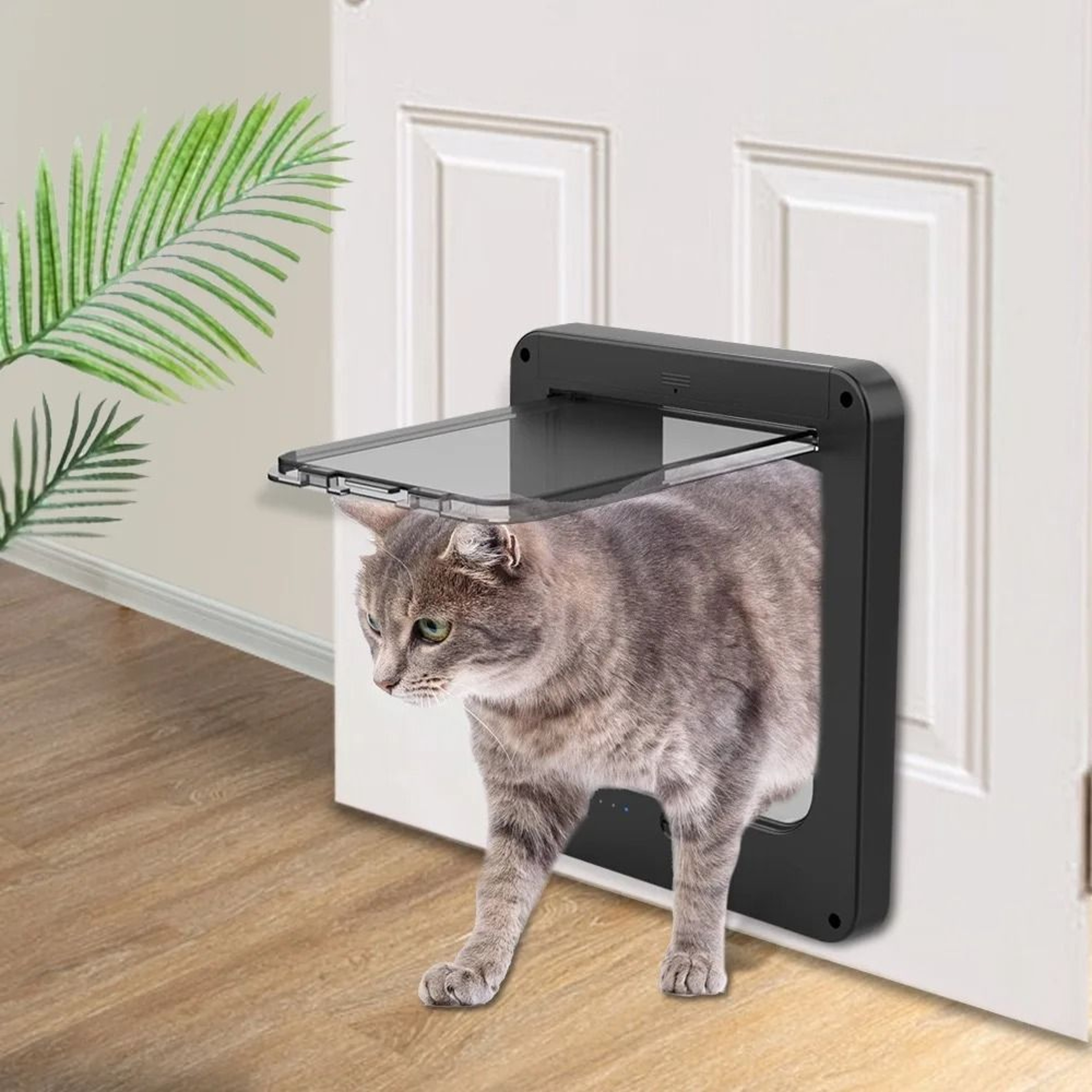Smart Microchip Pet Door With Direction Control  Automatic Sensor Access 1