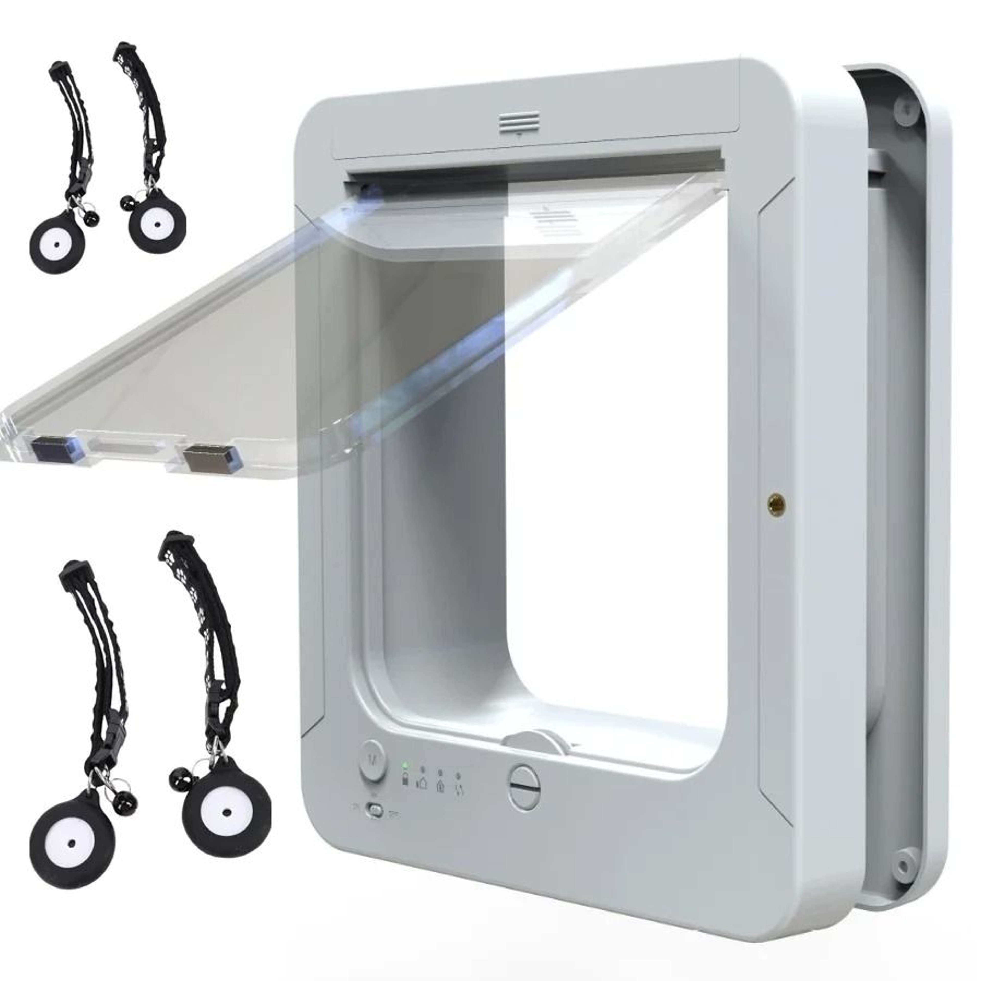Smart Microchip Pet Door With Direction Control  Automatic Sensor Access 9