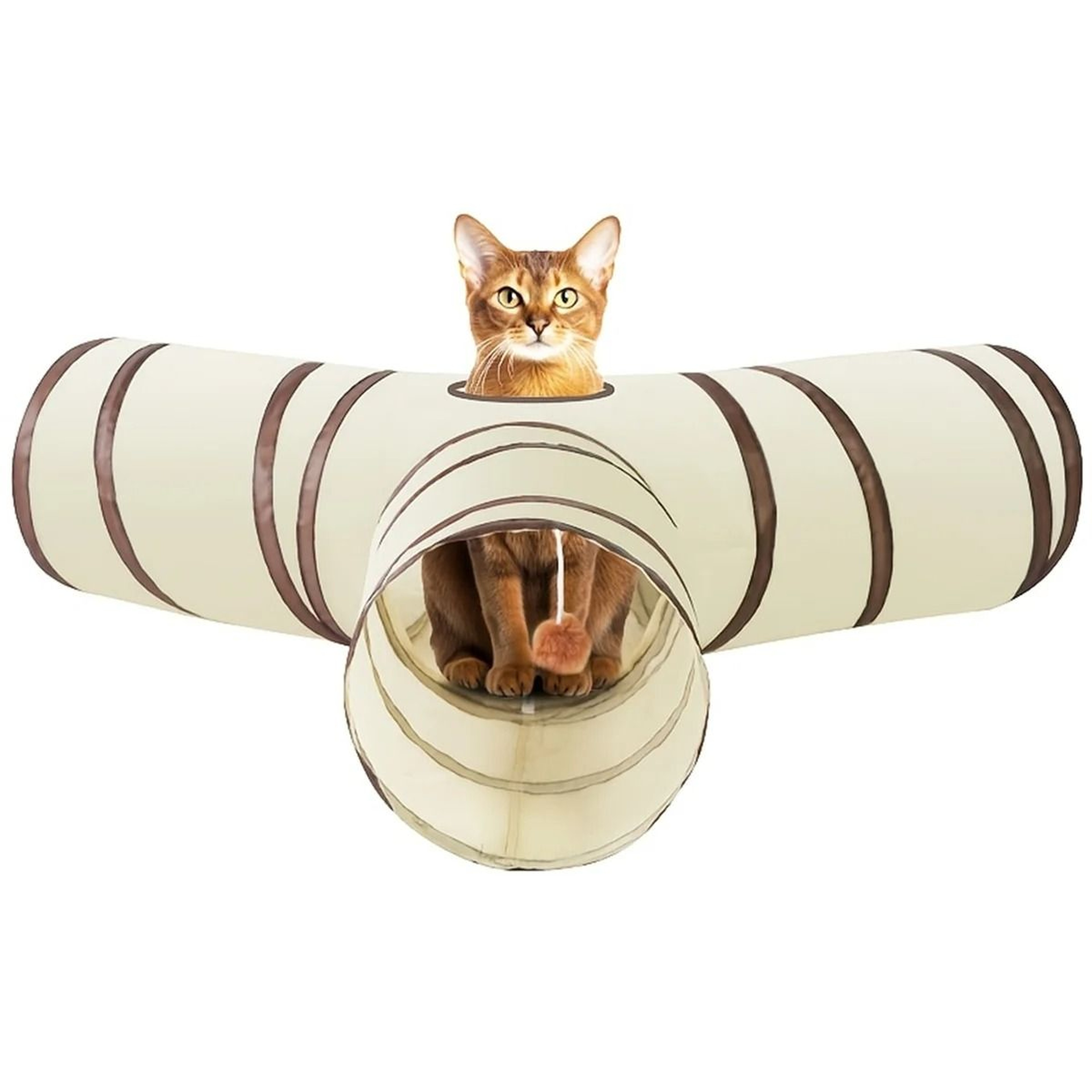 Foldable Cat Tunnel Toy With BuiltIn Storage For Interactive Indoor Play 0