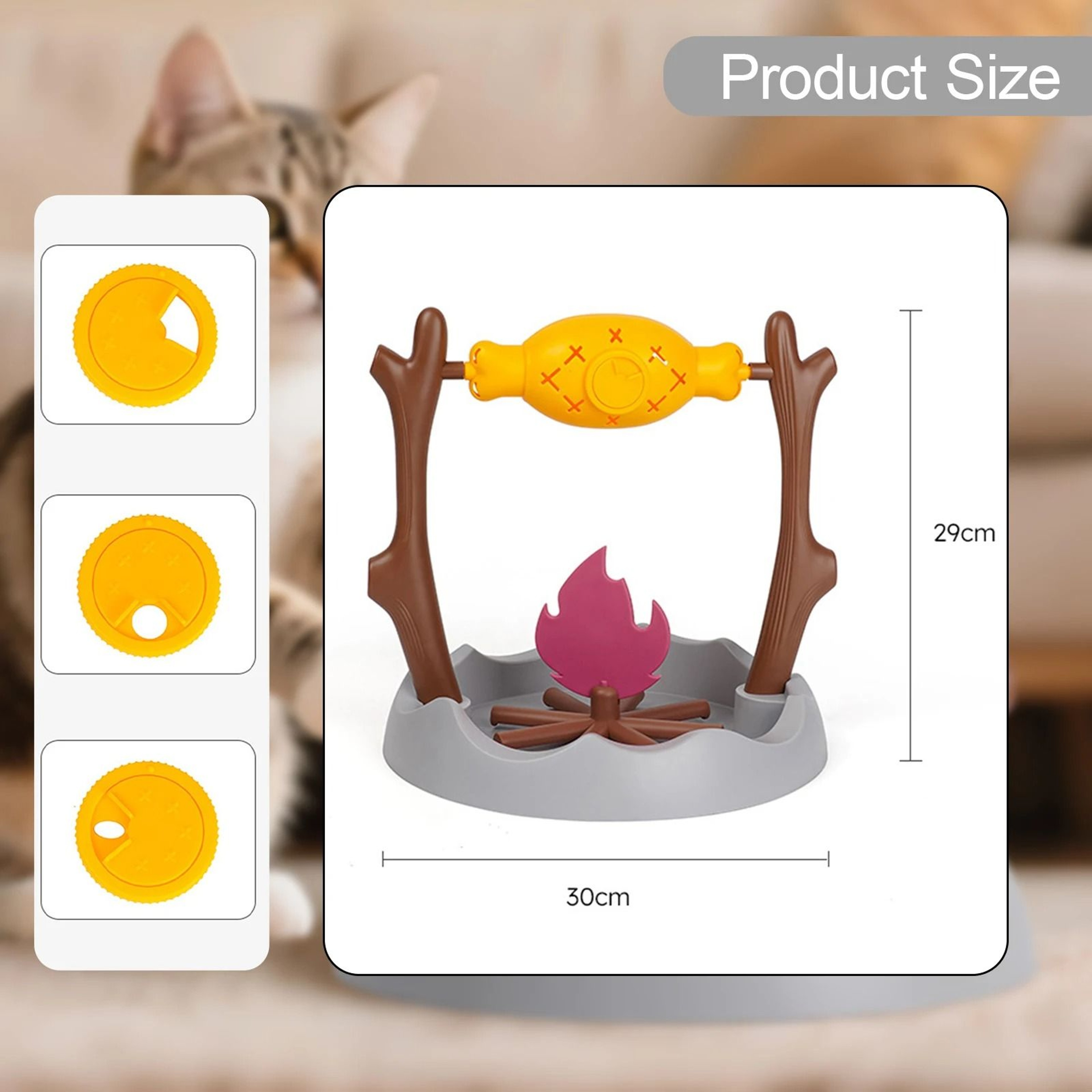 Campfire Chicken Interactive Slow Feeder Toy For Cats  Dogs 6