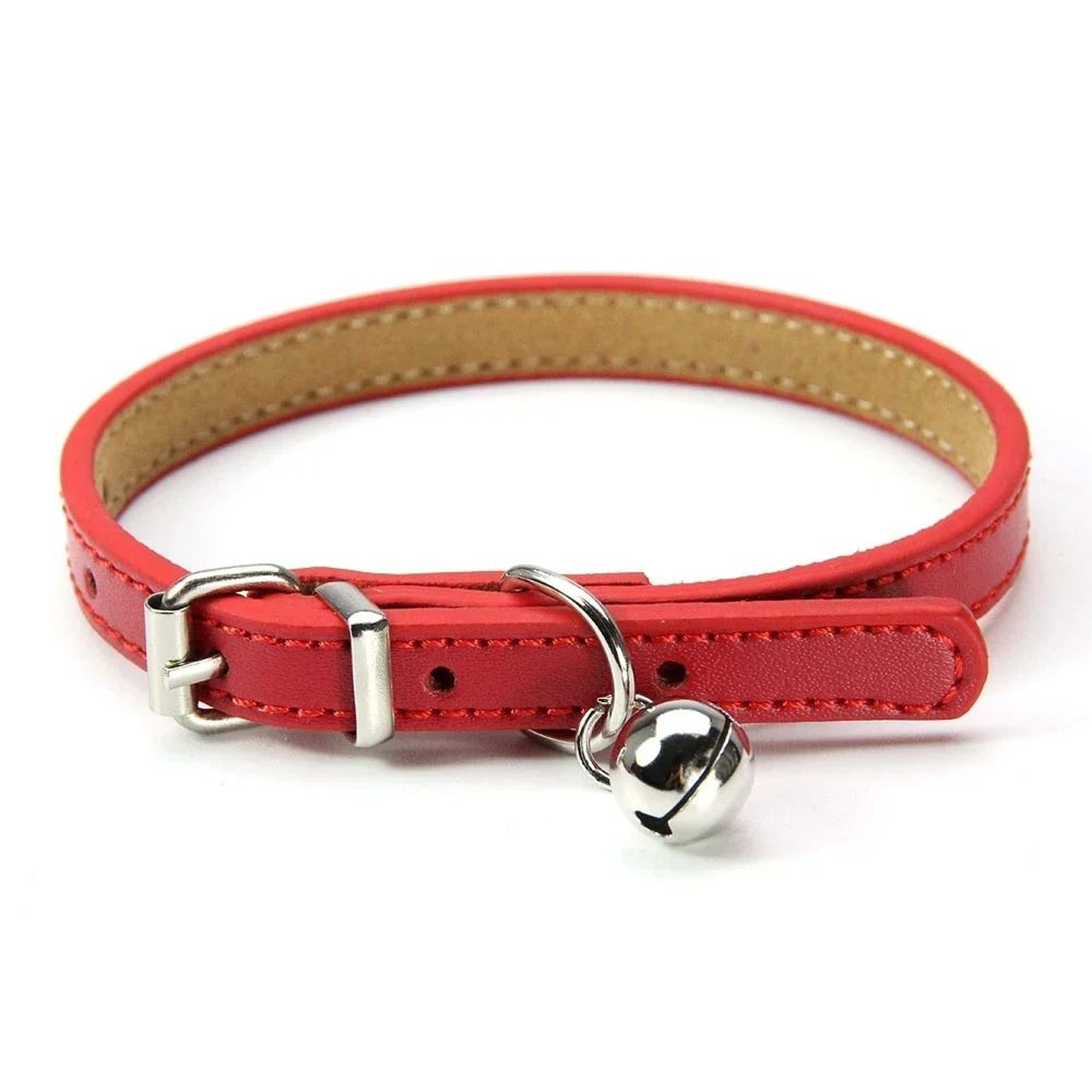 LuxePaws Genuine Leather Cat Collar With Bell For Cats  Small Pets 5
