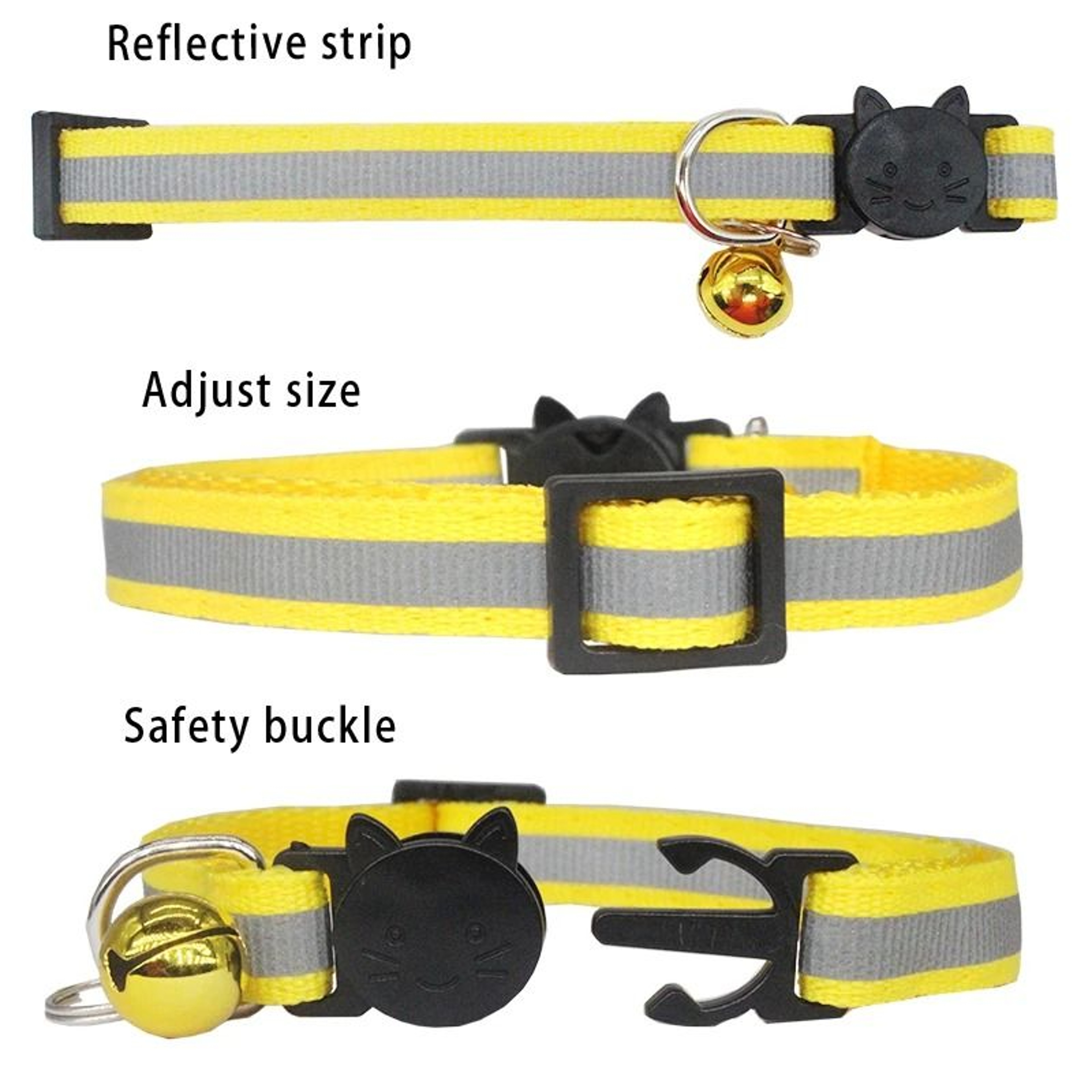 Personalized Reflective Cat Collar With Engraved ID Tag And Safety Breakaway Buckle 4