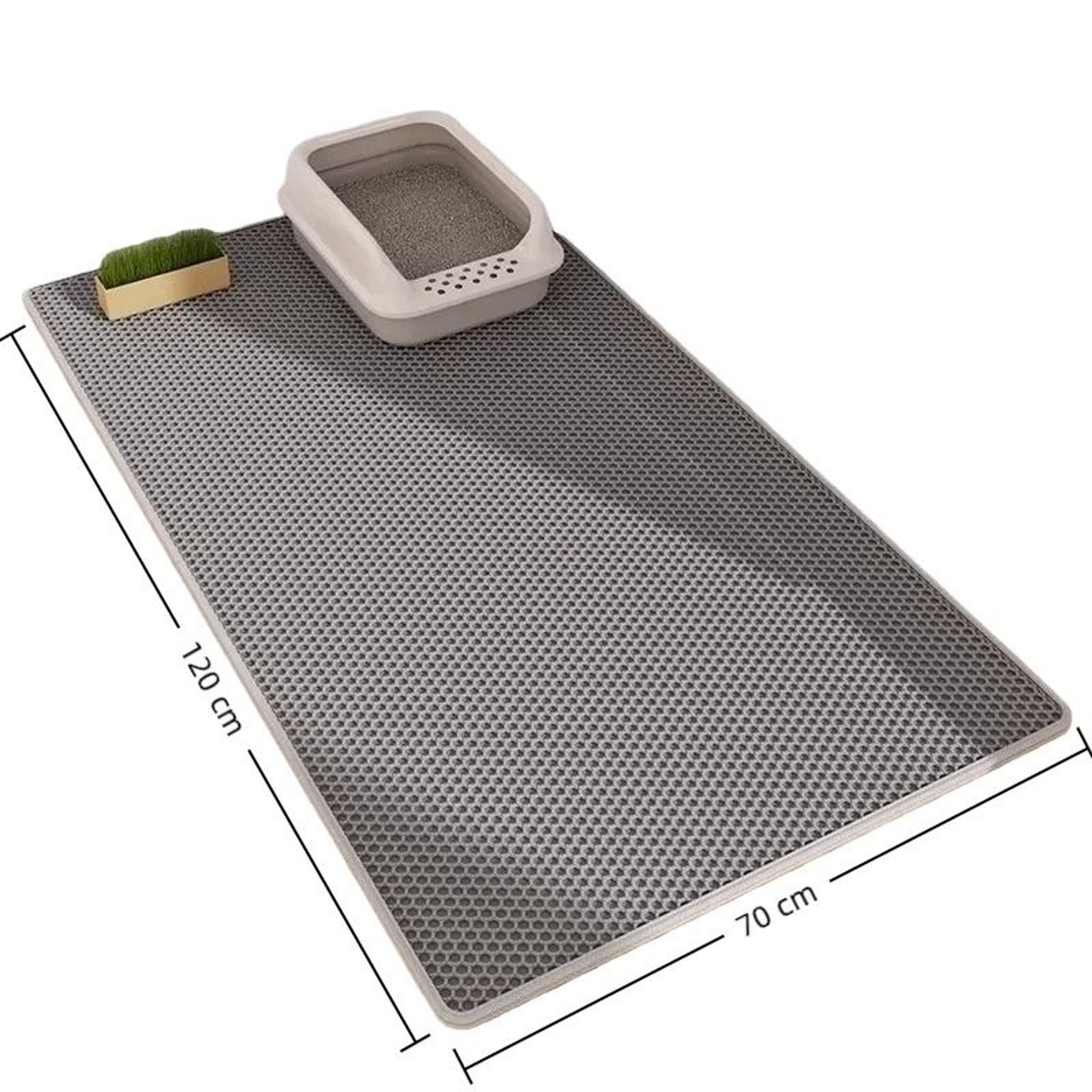 Double Layer Waterproof Cat Litter Trapping Mat With NonSlip Base 1