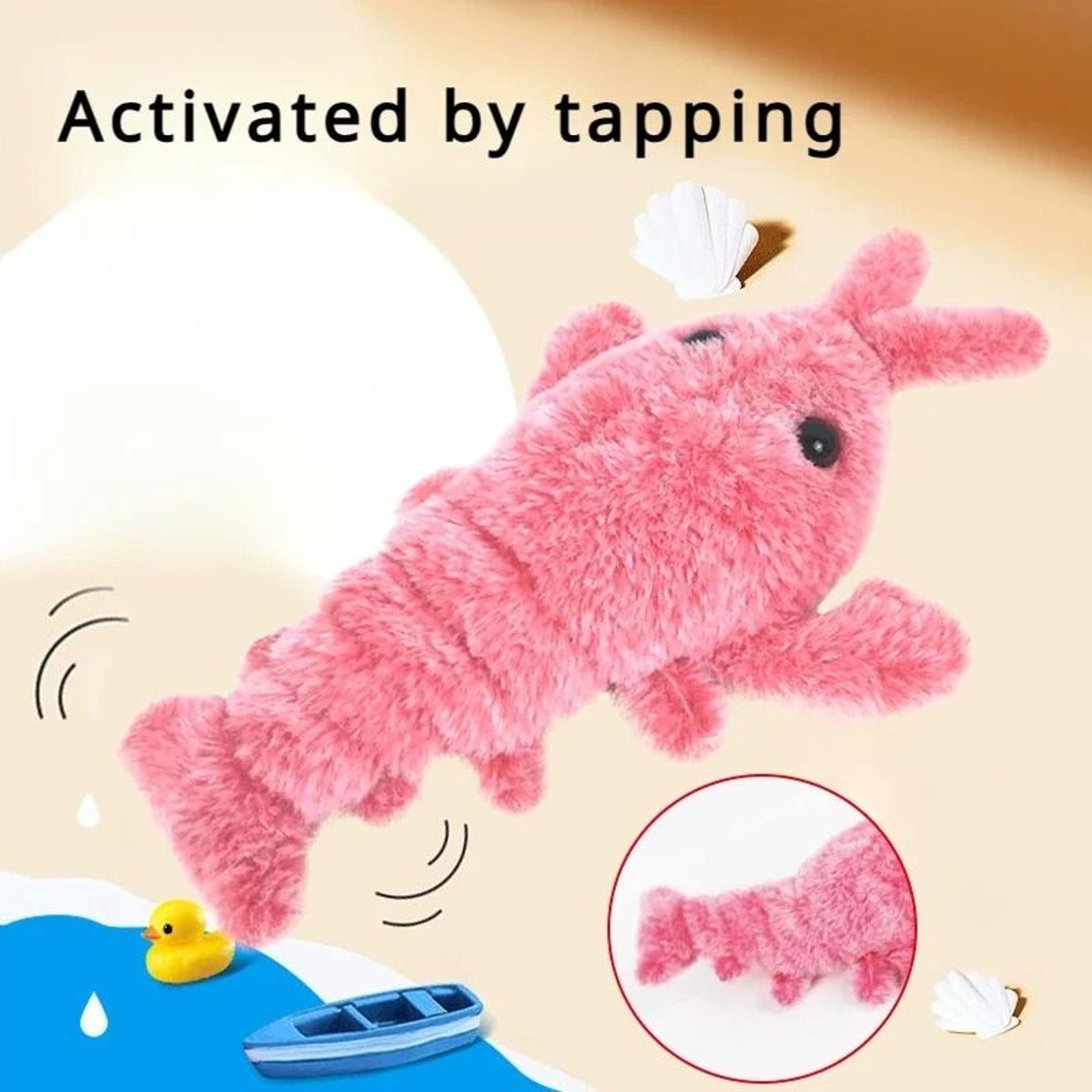 USB Rechargeable Jumping Lobster Cat Toy For Interactive Pet Play 2