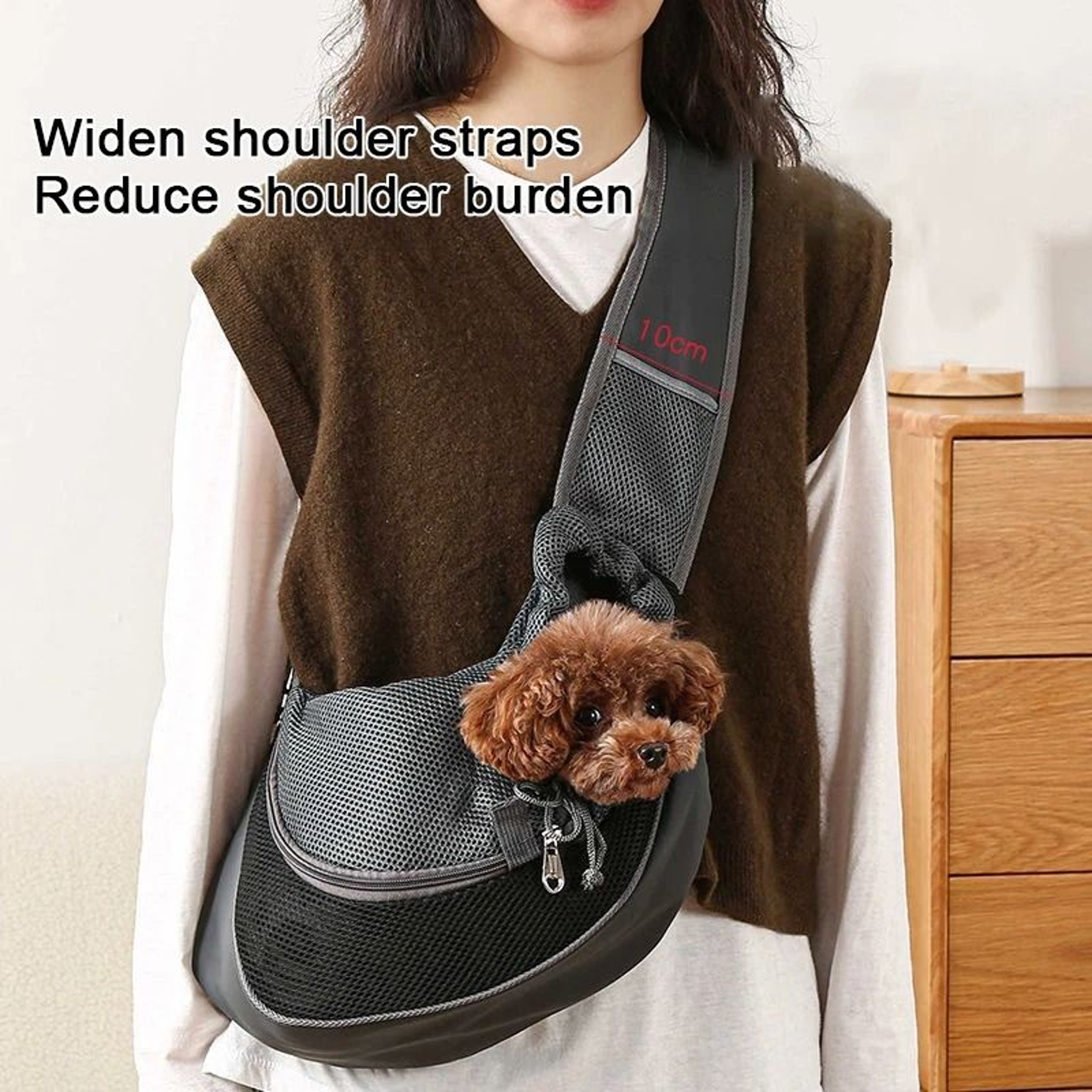 PawVoyage Mesh Pet Carrier Backpack  Crossbody Travel Sling Bag 3