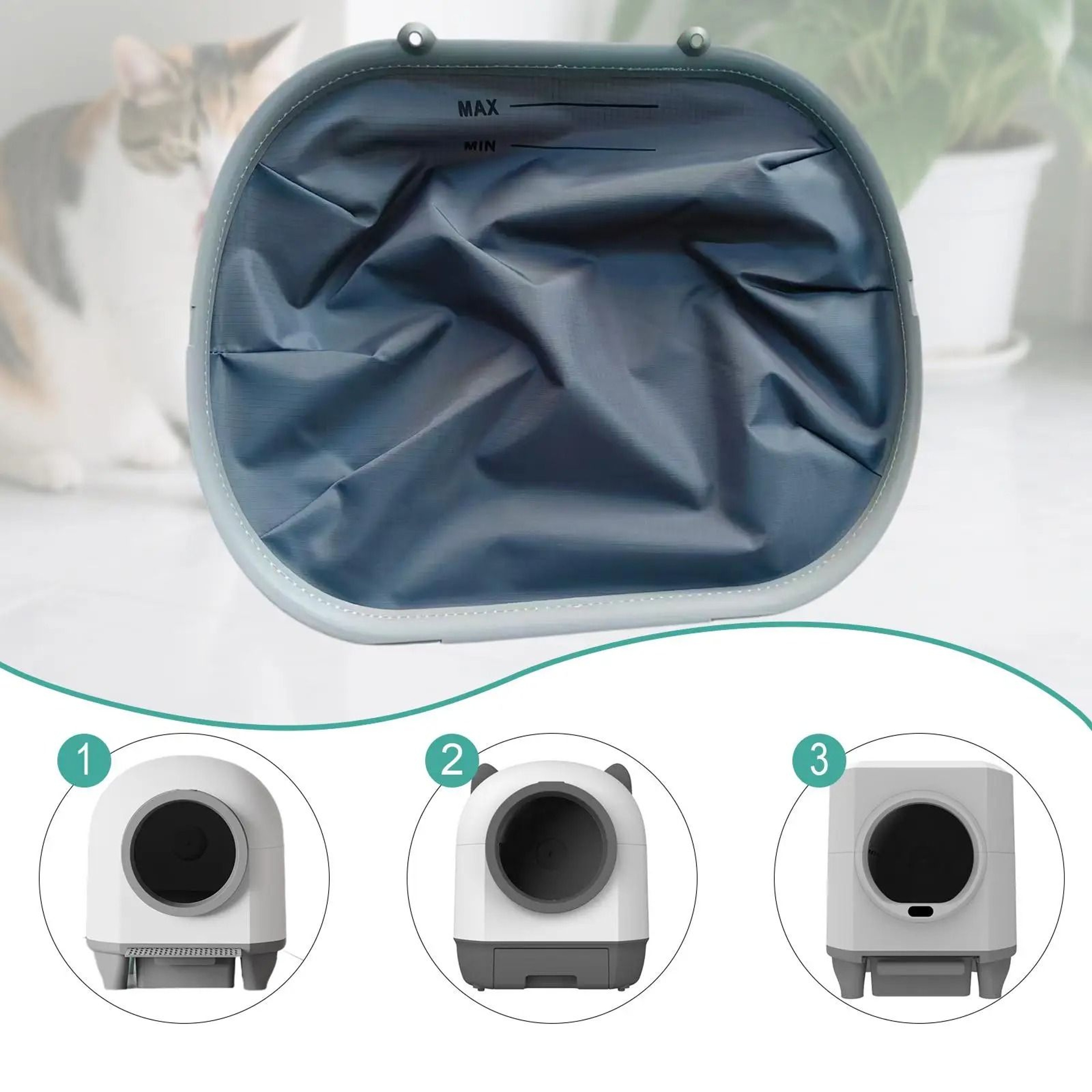 ThreeLayer Protection Smart Cat Litter Box Mat Dustproof  StainResistant Pad 3