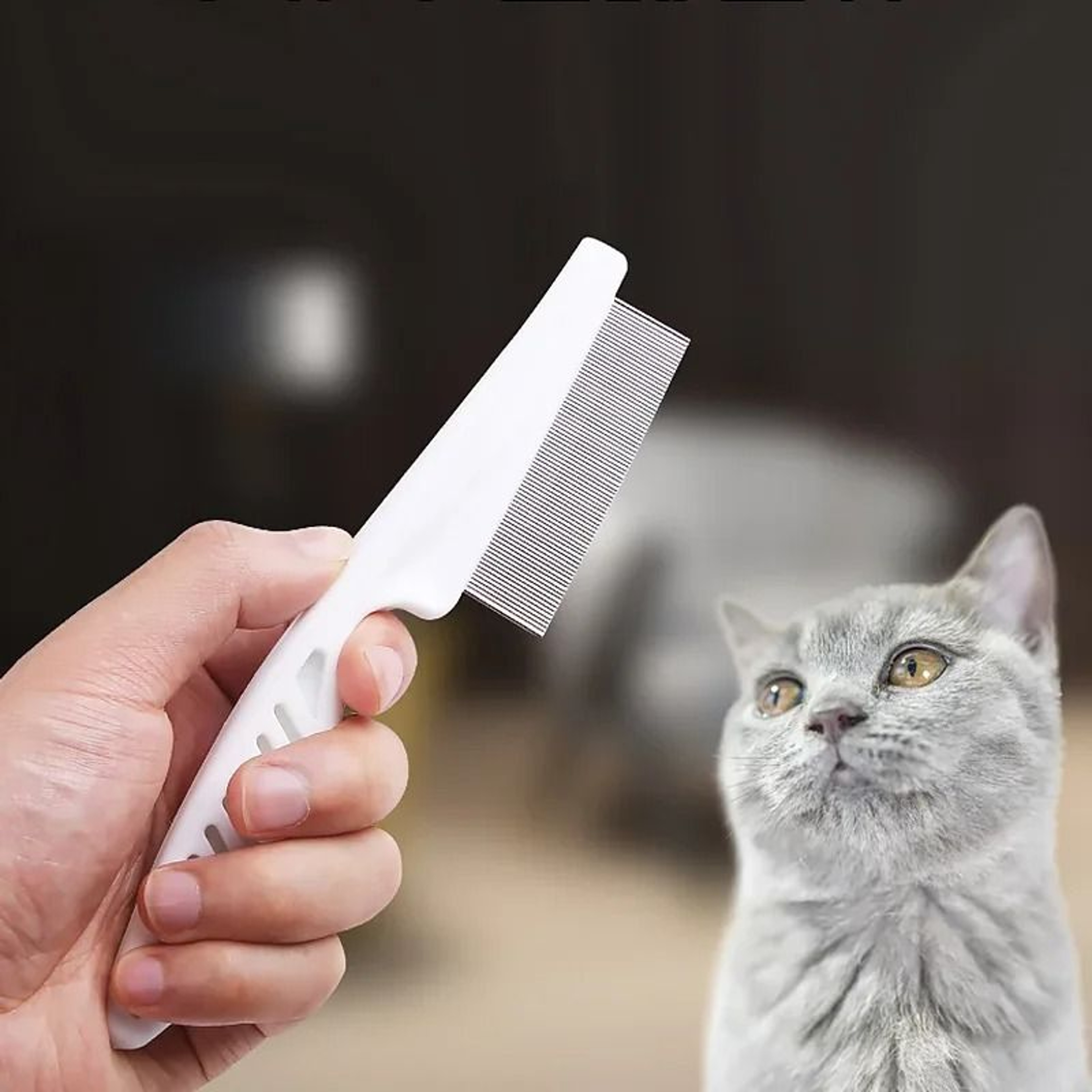 Stainless Steel Pet Flea  Shedding Comb For Cats And Dogs 5