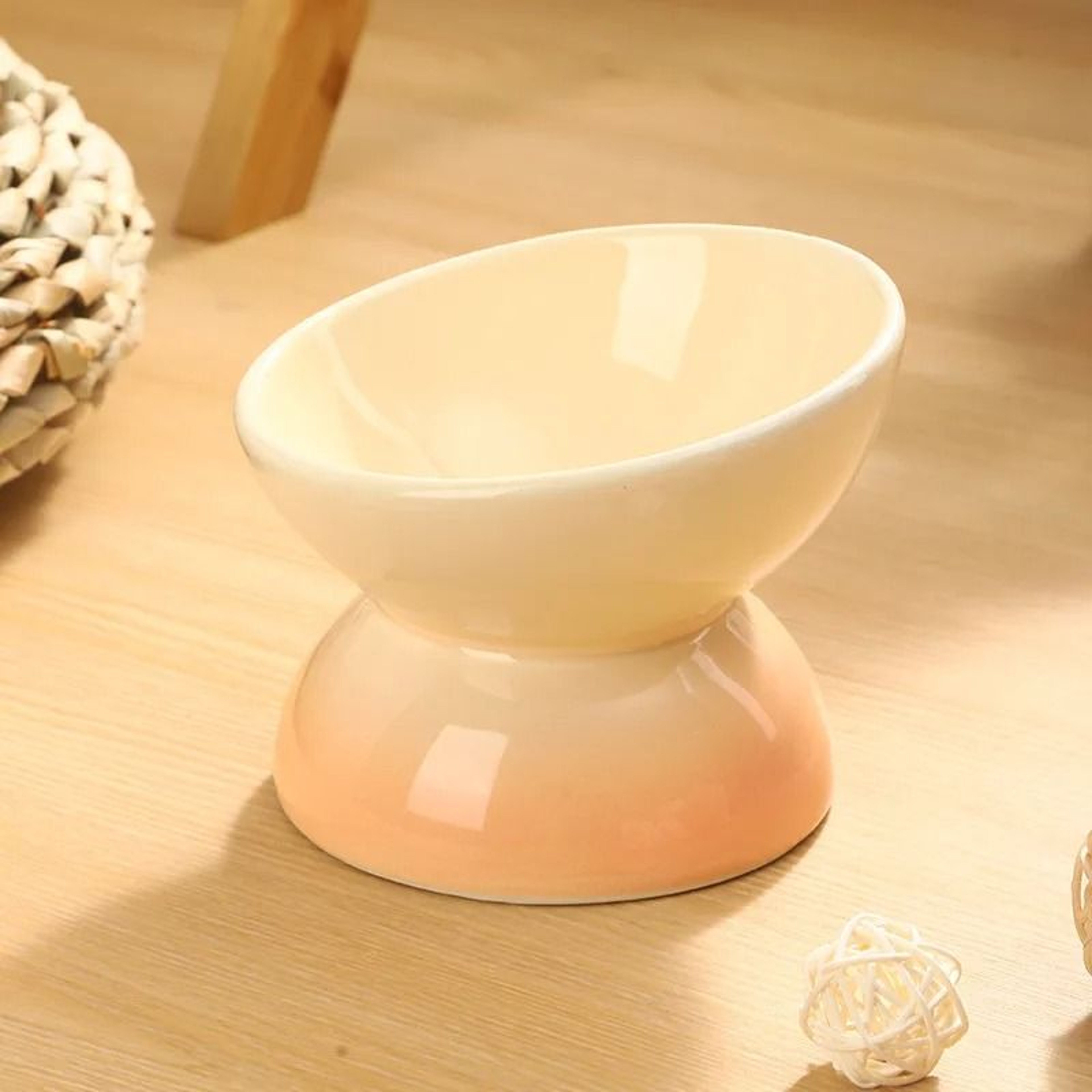 Elevated Ceramic Cat Bowl With Tilted Design For Comfortable Feeding And Easy Cleaning 9