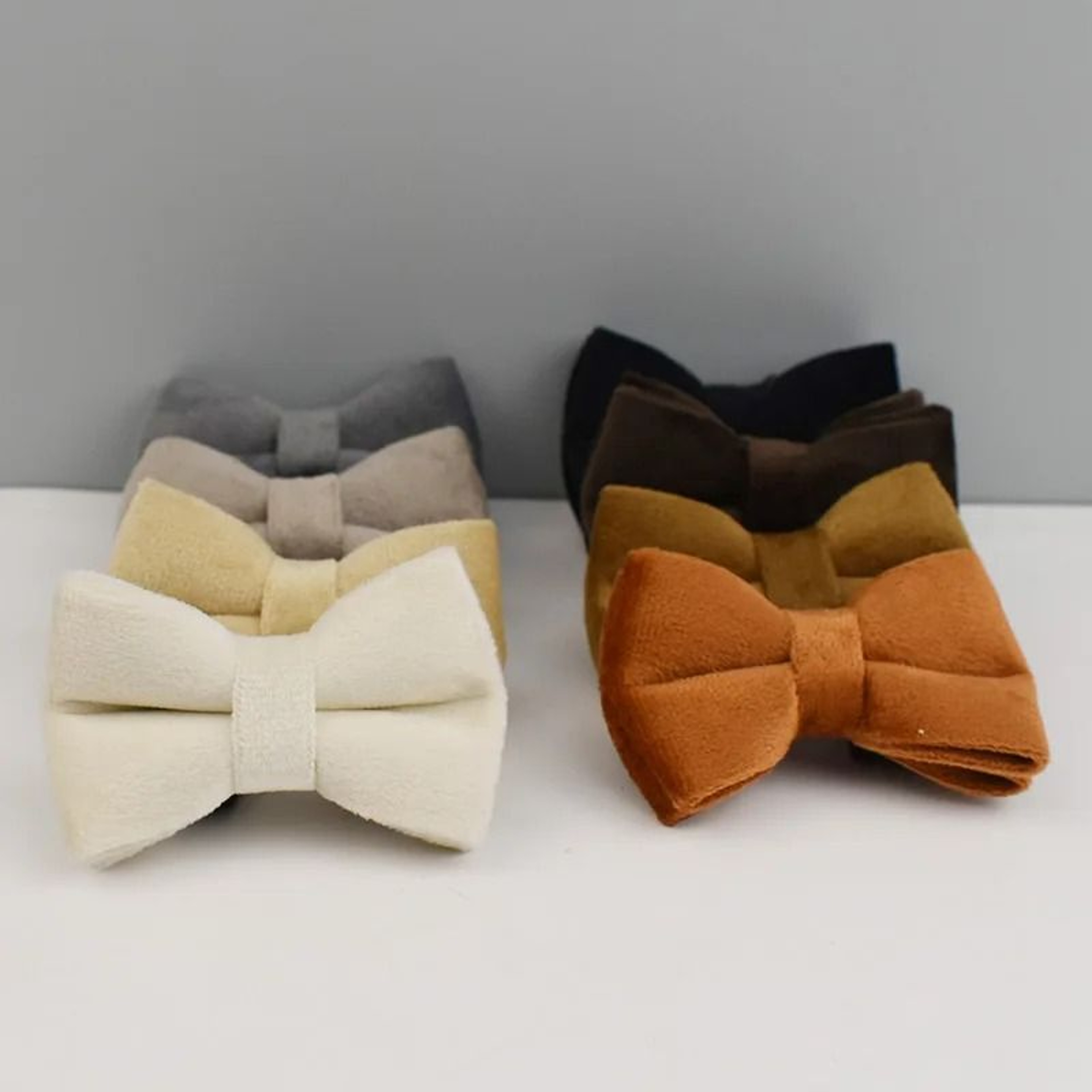Personalized Luxury Velvet Cat Collar With Name Plate Bell  Bow Tie 2
