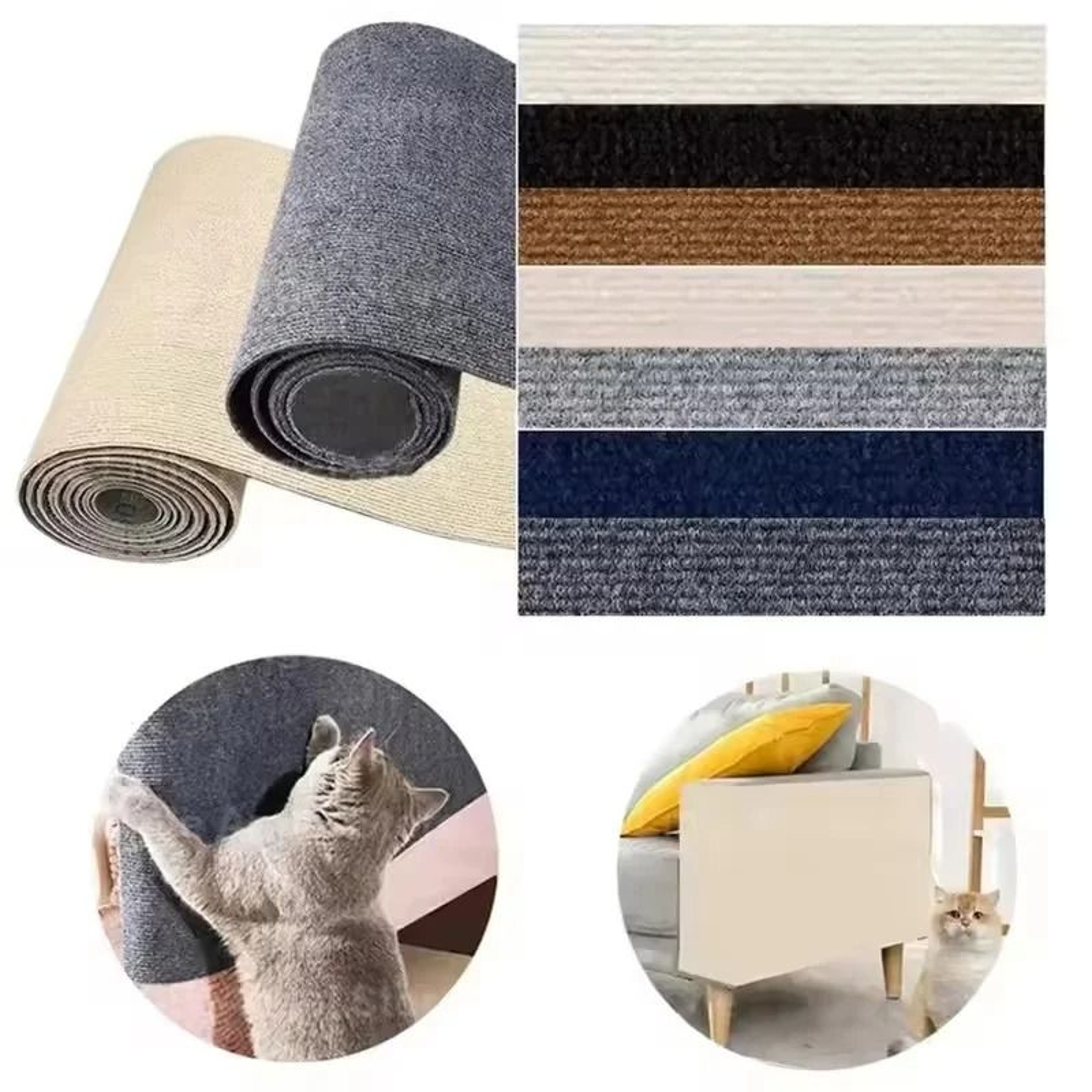 ScratchShield SelfAdhesive Cat Scratch Protector Carpet For Sofas Walls  Furniture 0