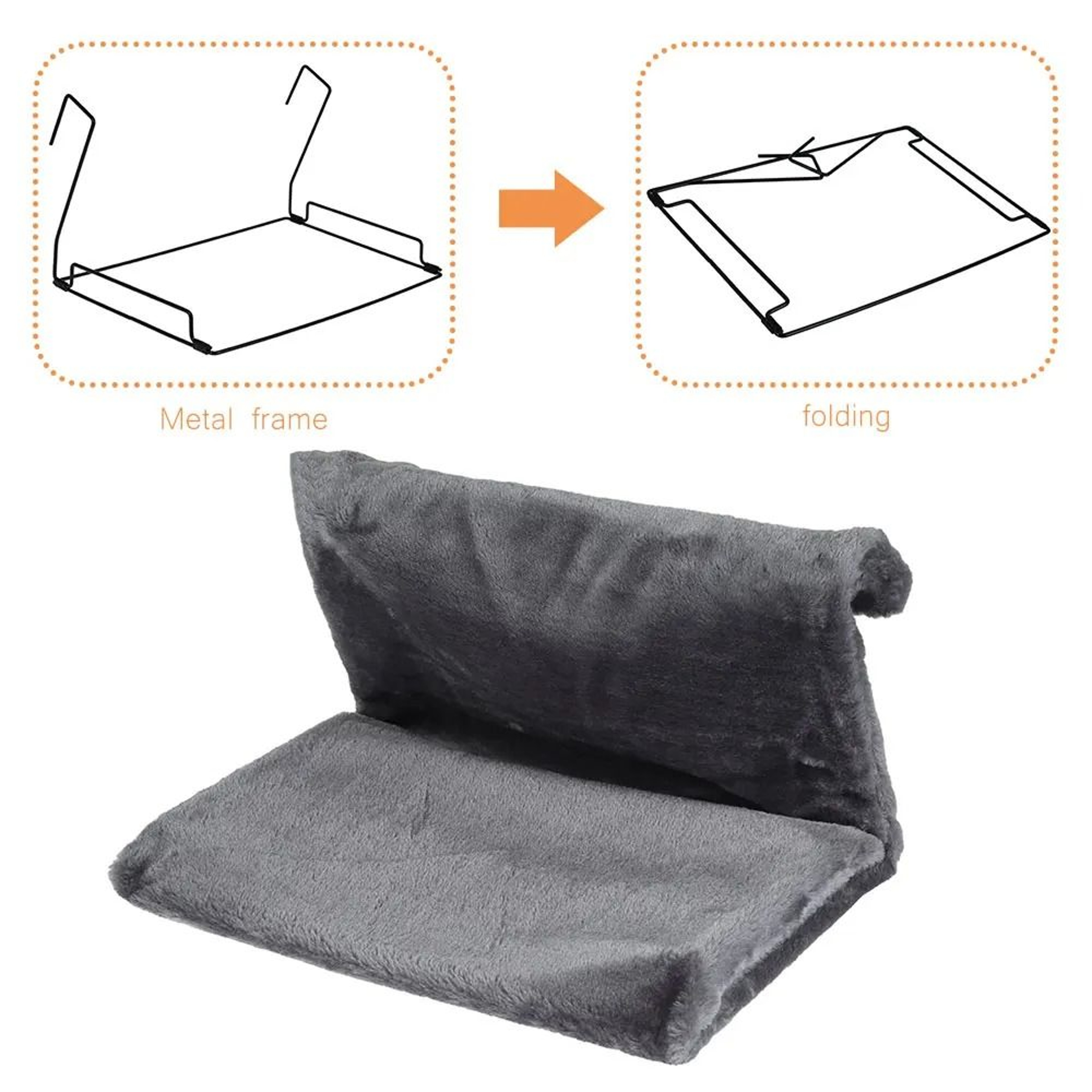 CozyPerch Radiator Cat Hammock Bed With Metal Frame  Plush Fleece Basket 5
