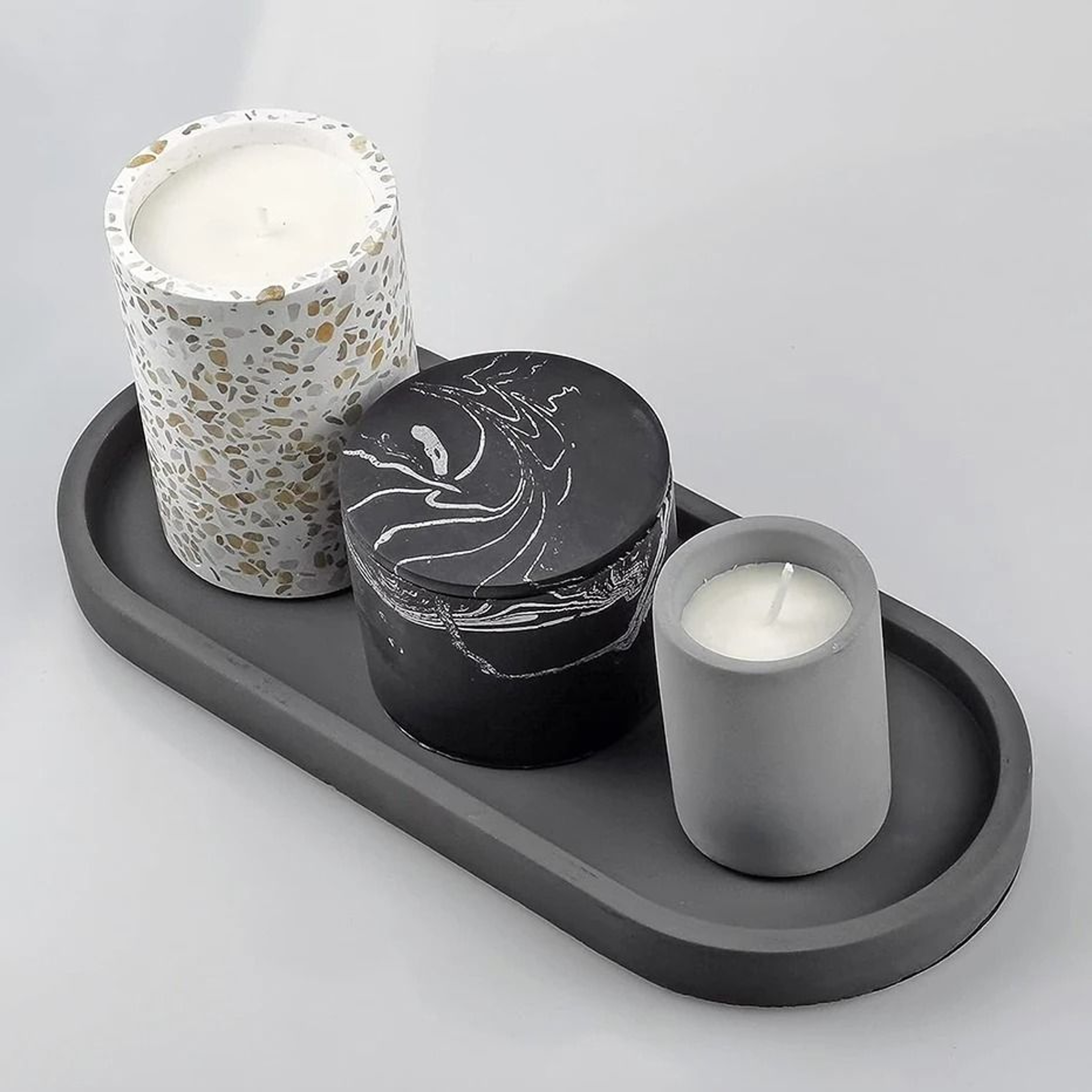 Elegance Oval Silicone Vanity Tray  Countertop Organizer For Soap Dispensers Perfume  Bathroom Esse 3