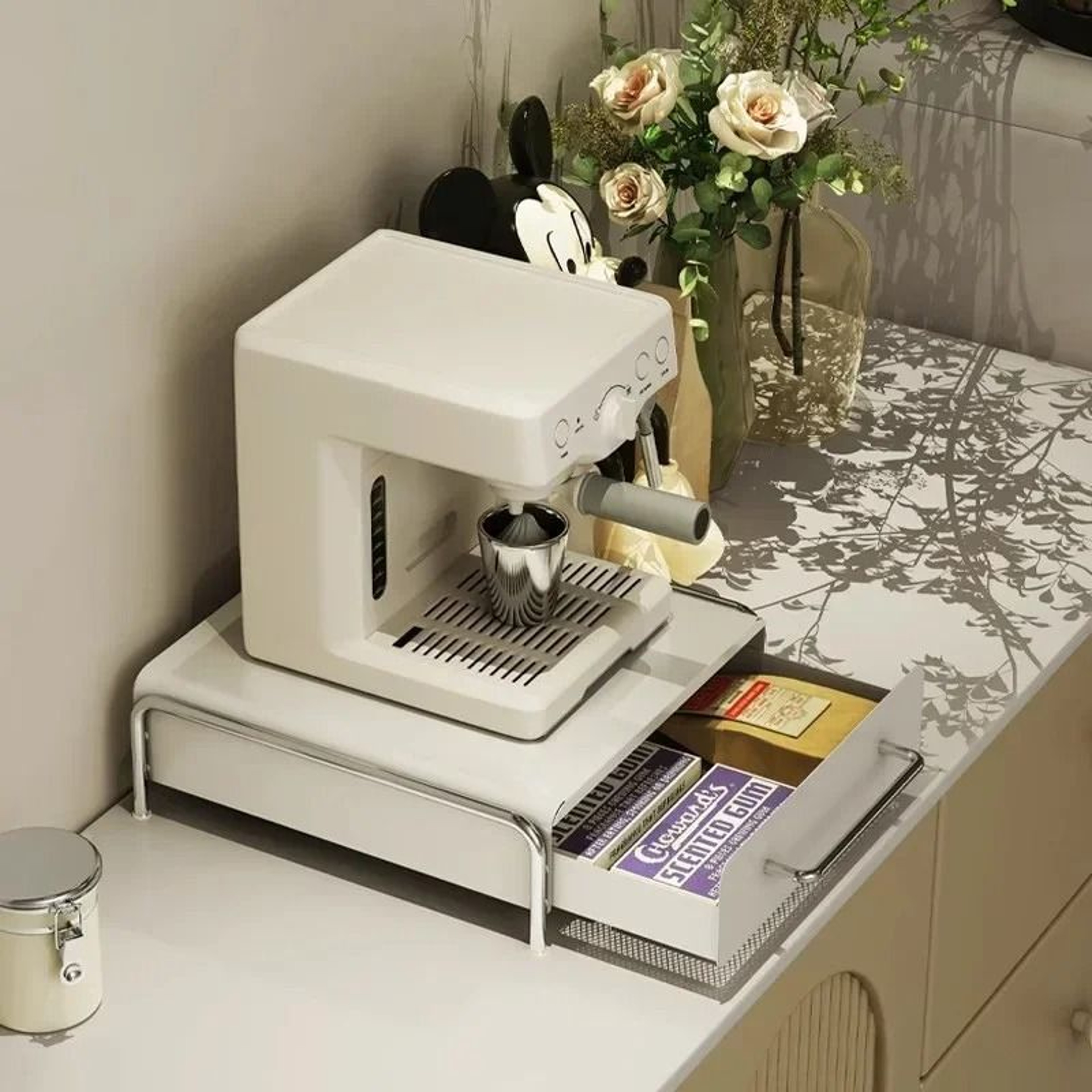 BrewStation Coffee Capsule Storage Drawer  Large Capacity Pod Organizer  Coffee Machine Stand 2