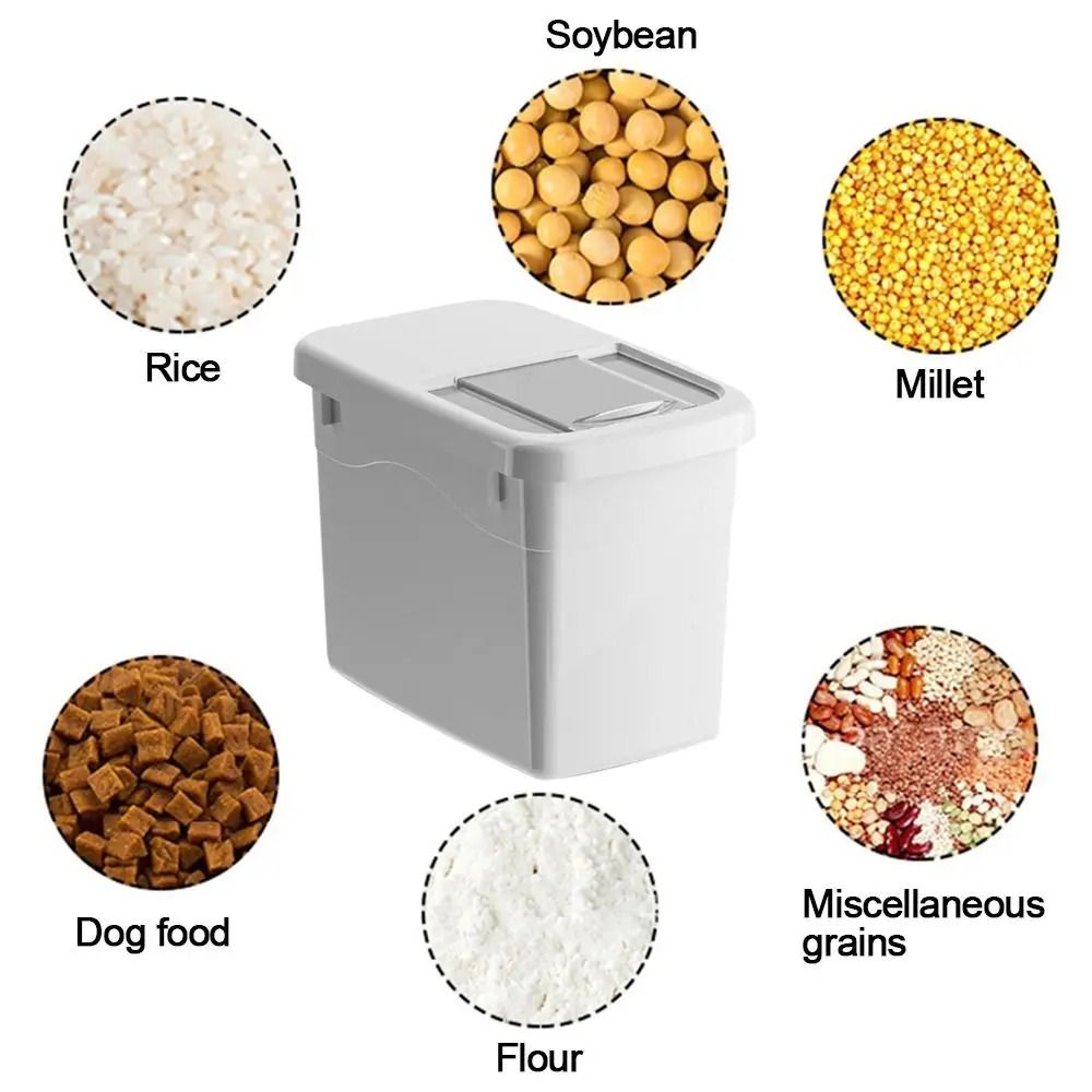 FreshGuard Sealed Rice Storage Container  Moisture  InsectProof Grain Storage Bin 1