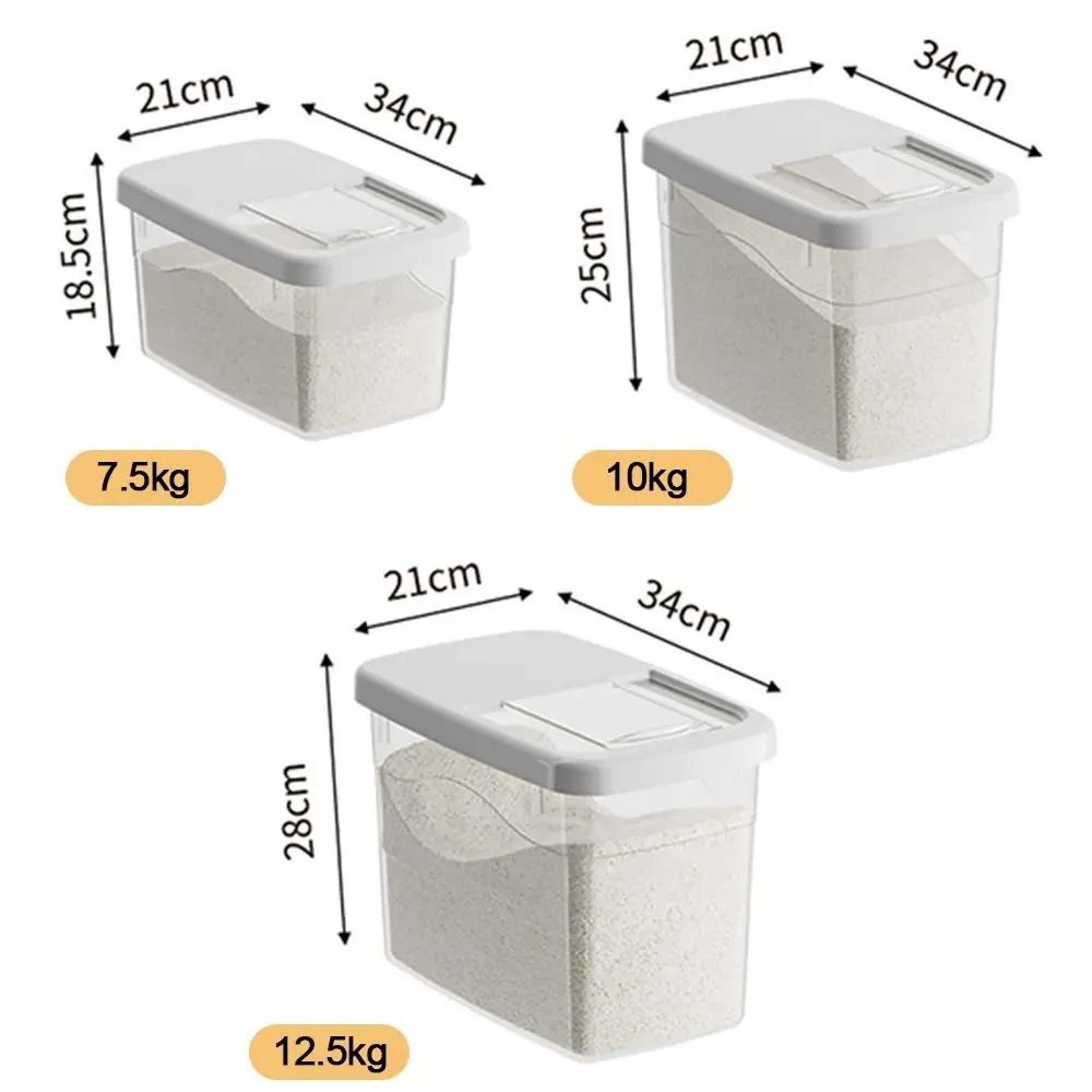 FreshGuard Sealed Rice Storage Container  Moisture  InsectProof Grain Storage Bin 4