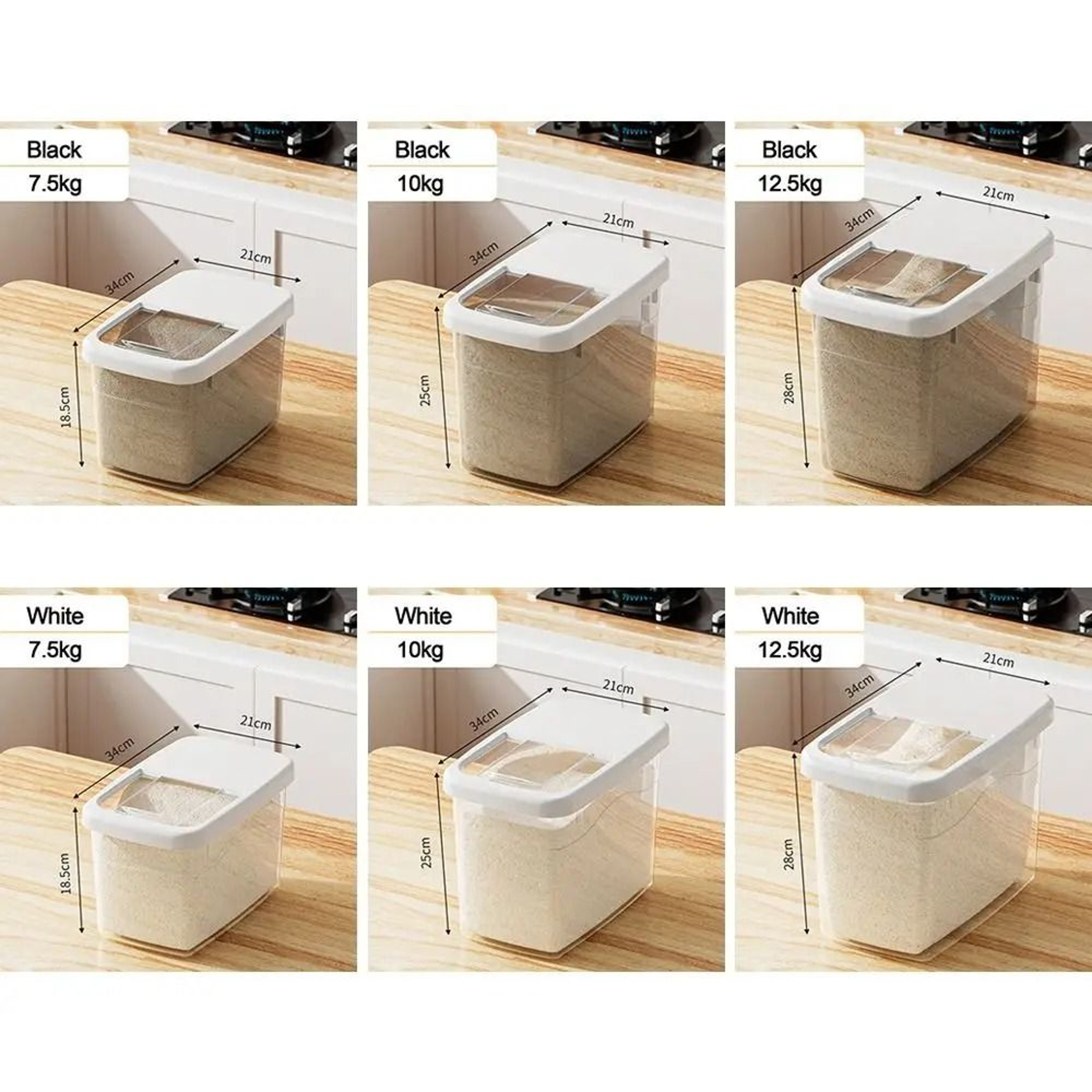 FreshGuard Sealed Rice Storage Container  Moisture  InsectProof Grain Storage Bin 5