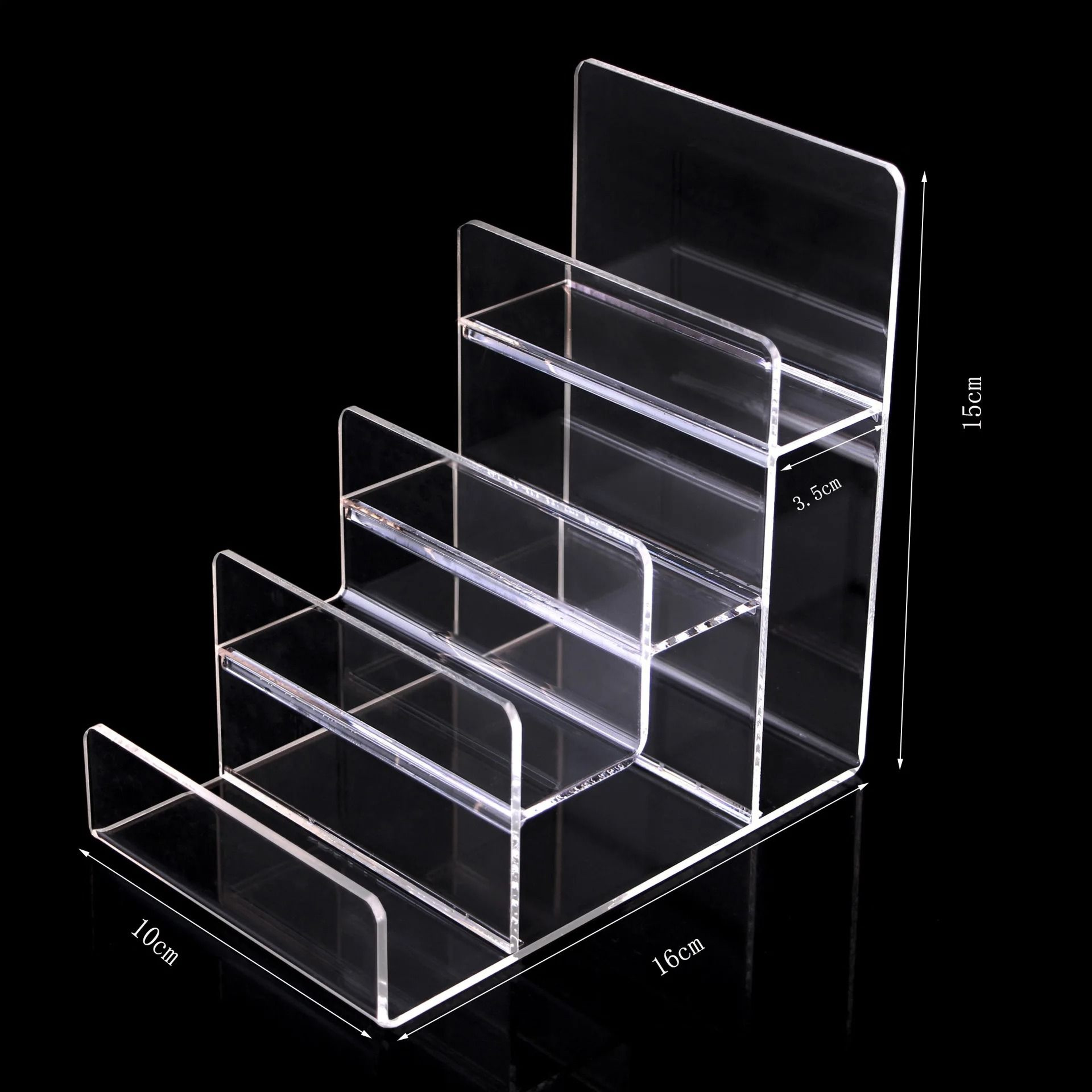 CrystalTier Acrylic Display Risers  Transparent MultiLevel Organizer For Handbags Jewelry  Cosmetic 8