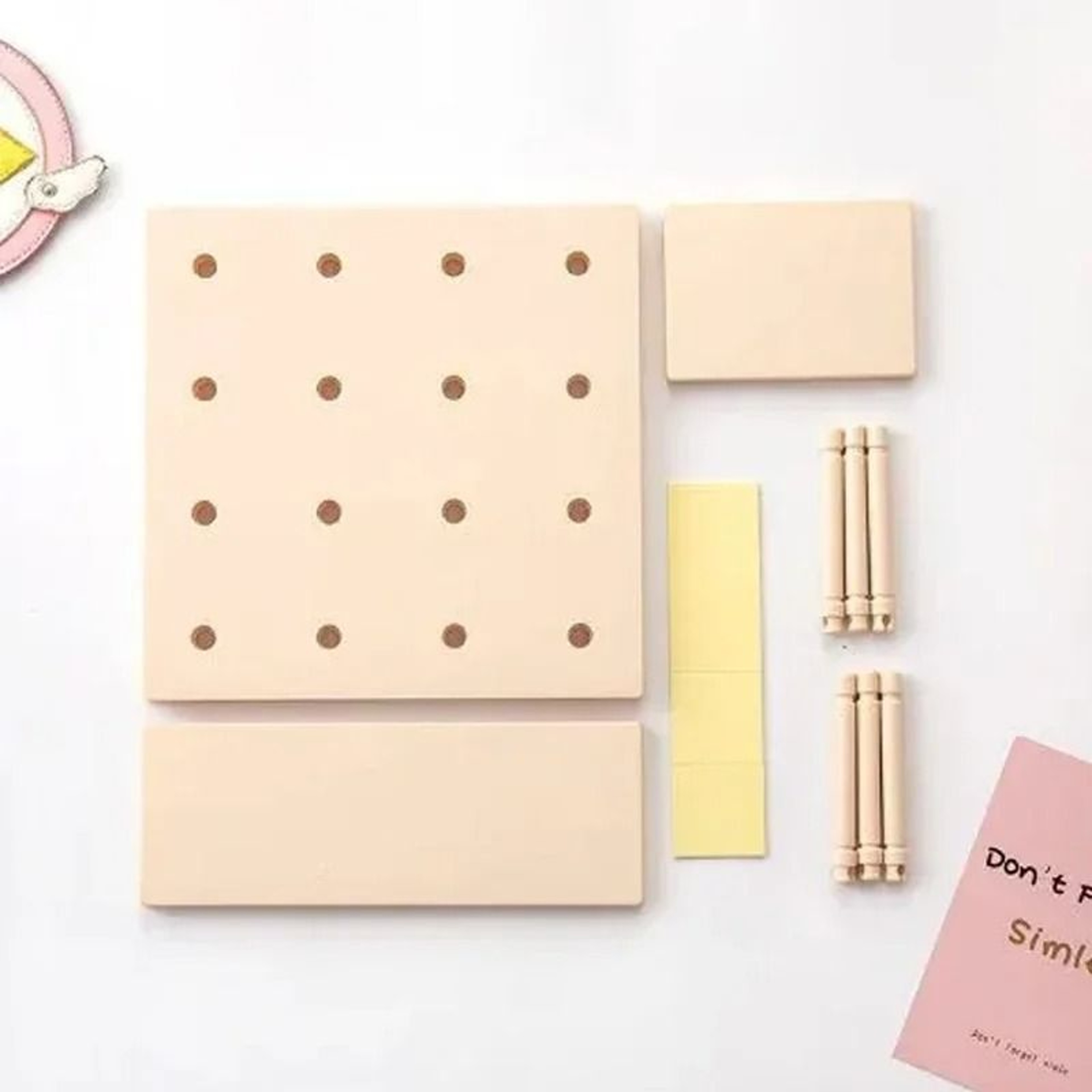 FlexBoard Wall Shelf Organizer  Decorative Pegboard Storage Rack For Kitchen Bedroom  Home Office 6
