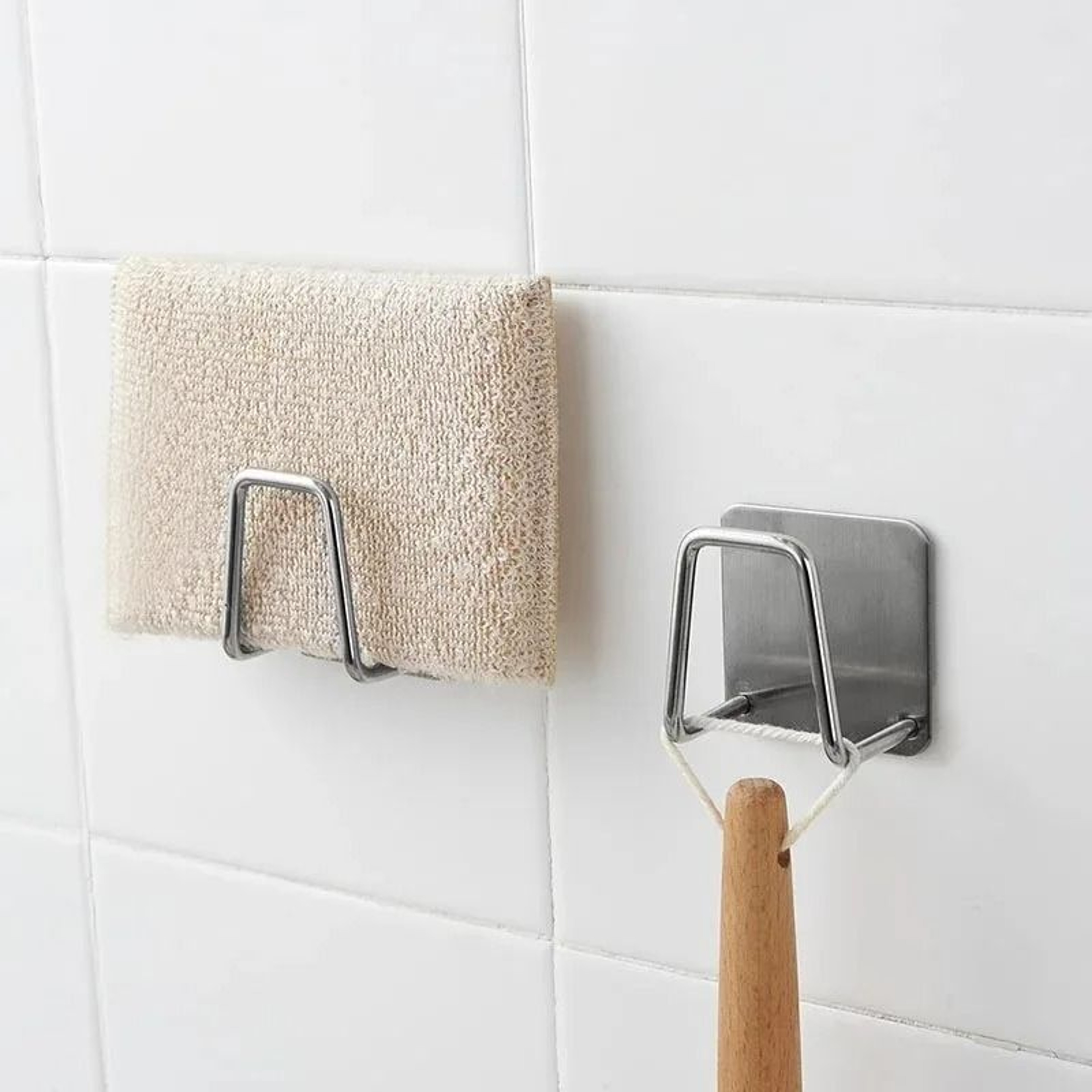 Stainless Steel Self Adhesive Sponge Holder Rack For Kitchen Sink And Bathroom Storage 3