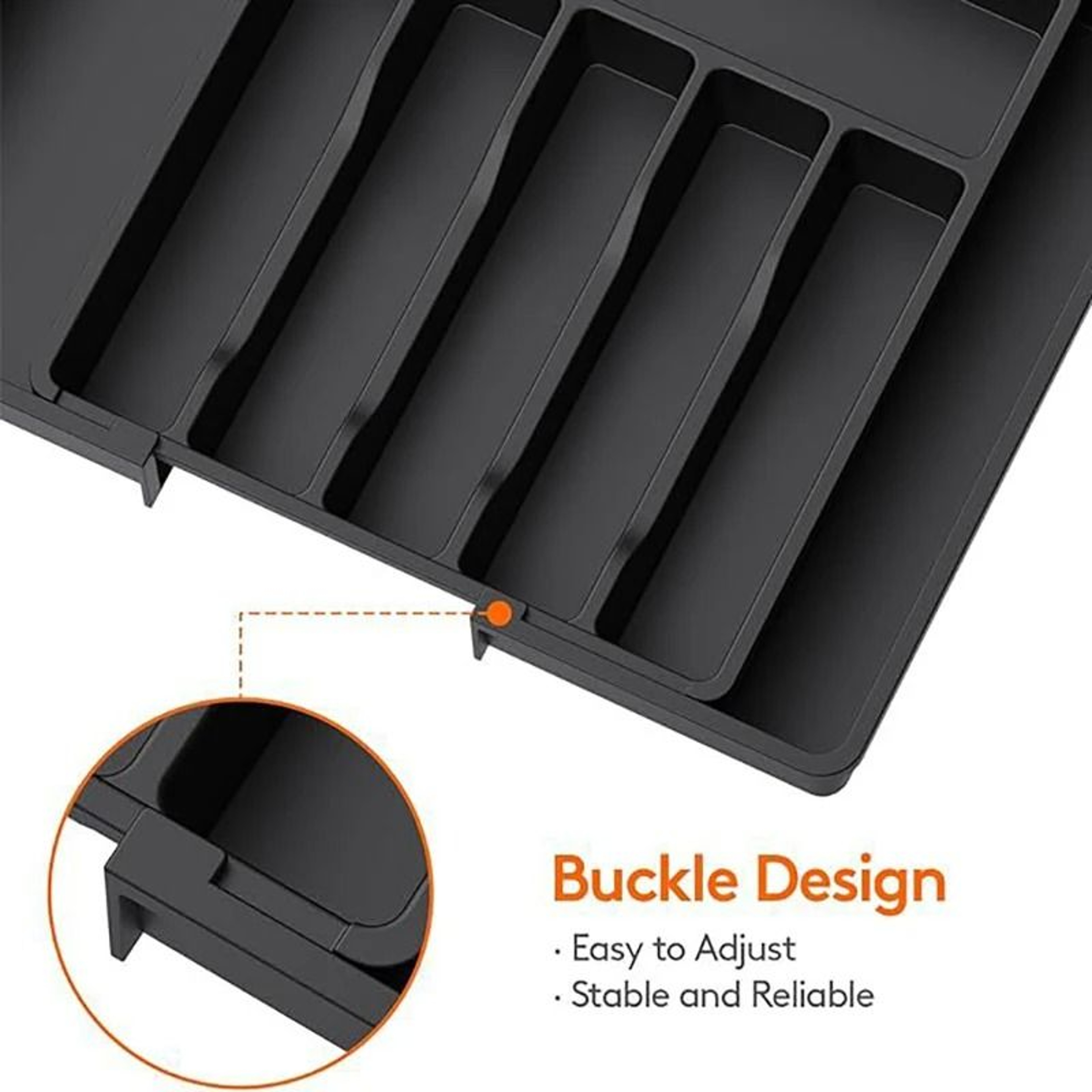 Expandable Cutlery Drawer Organizer Tray With Adjustable Compartments For Kitchen Utensils And Flat 2