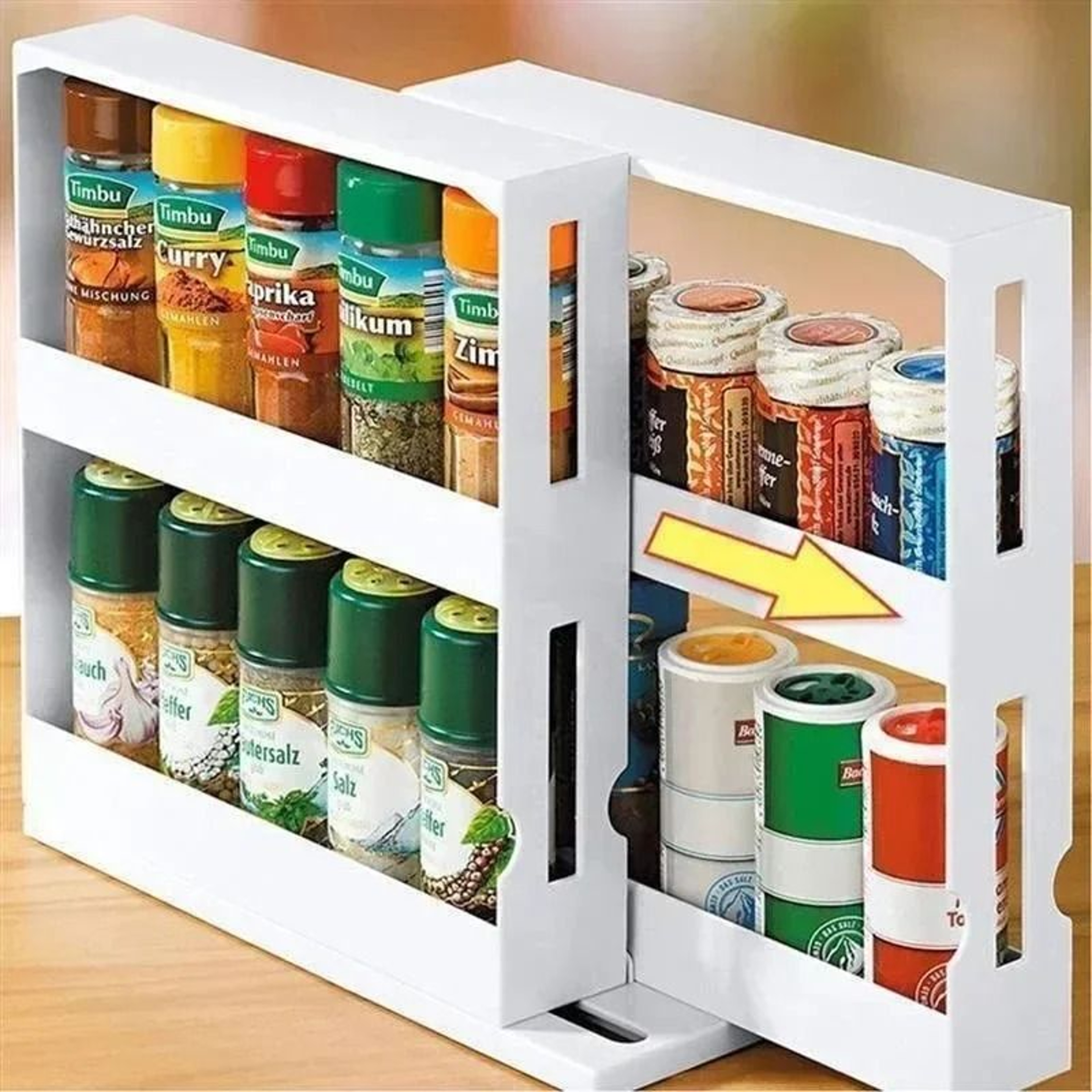 360 Rotating 2 Tier Spice Rack Organizer Shelf For Kitchen Countertops And Bathroom Storage 0