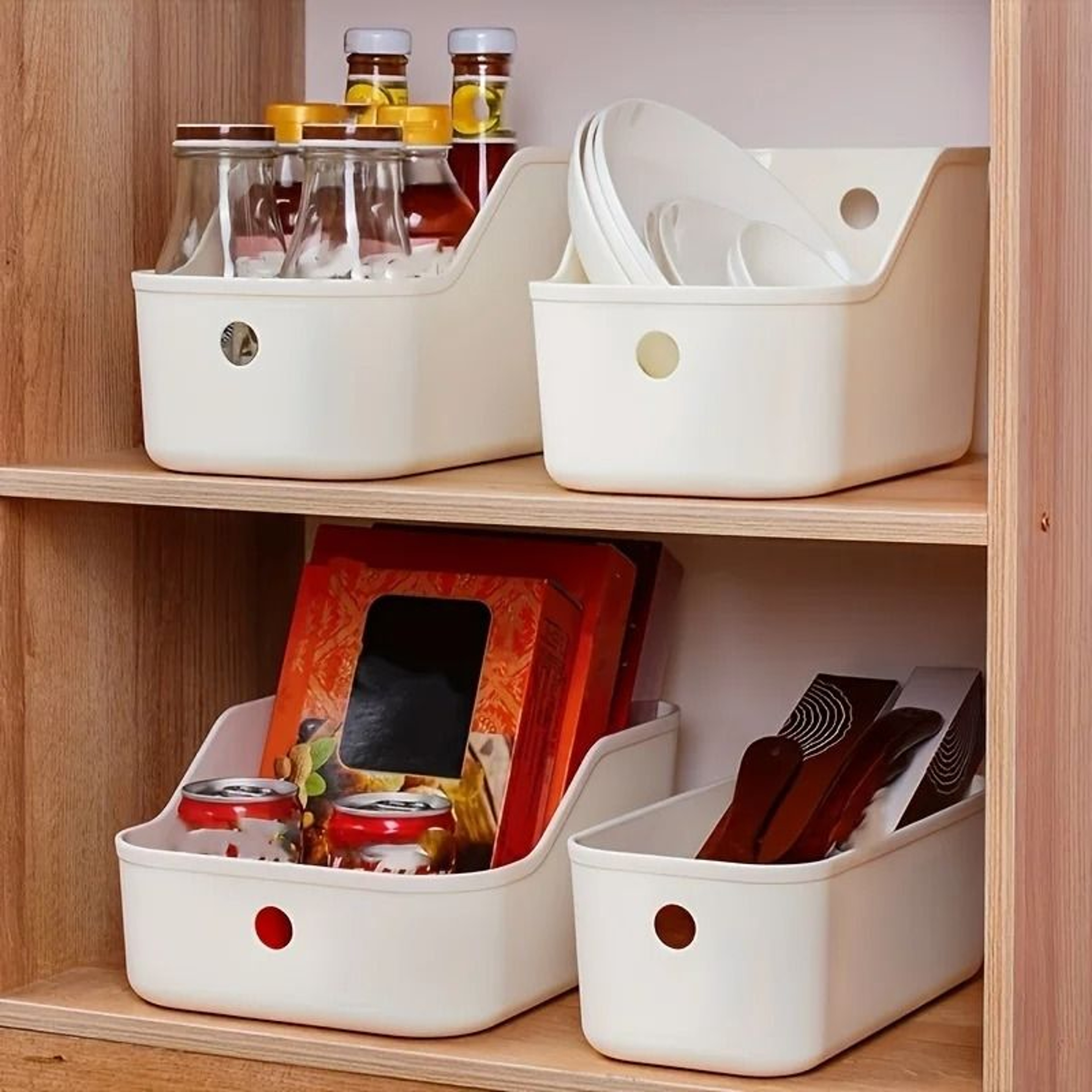 MultiPurpose Cabinet Storage Basket Organizer For Kitchen Bathroom Sink Area And Tabletop Storage 0