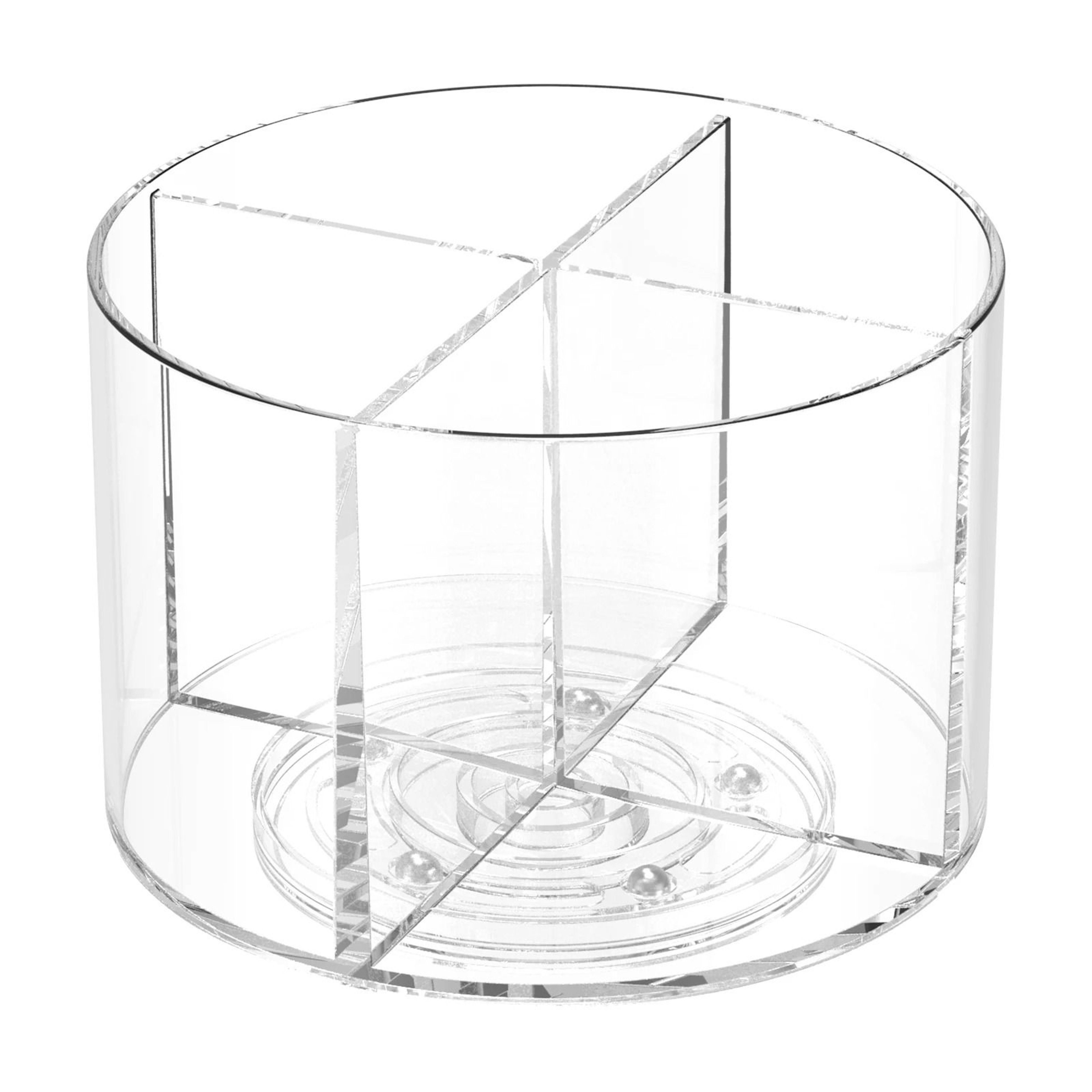 360 Rotating Spice Rack Organizer With Clear Compartments For Seasonings Drink Packets And Cosmetic 6