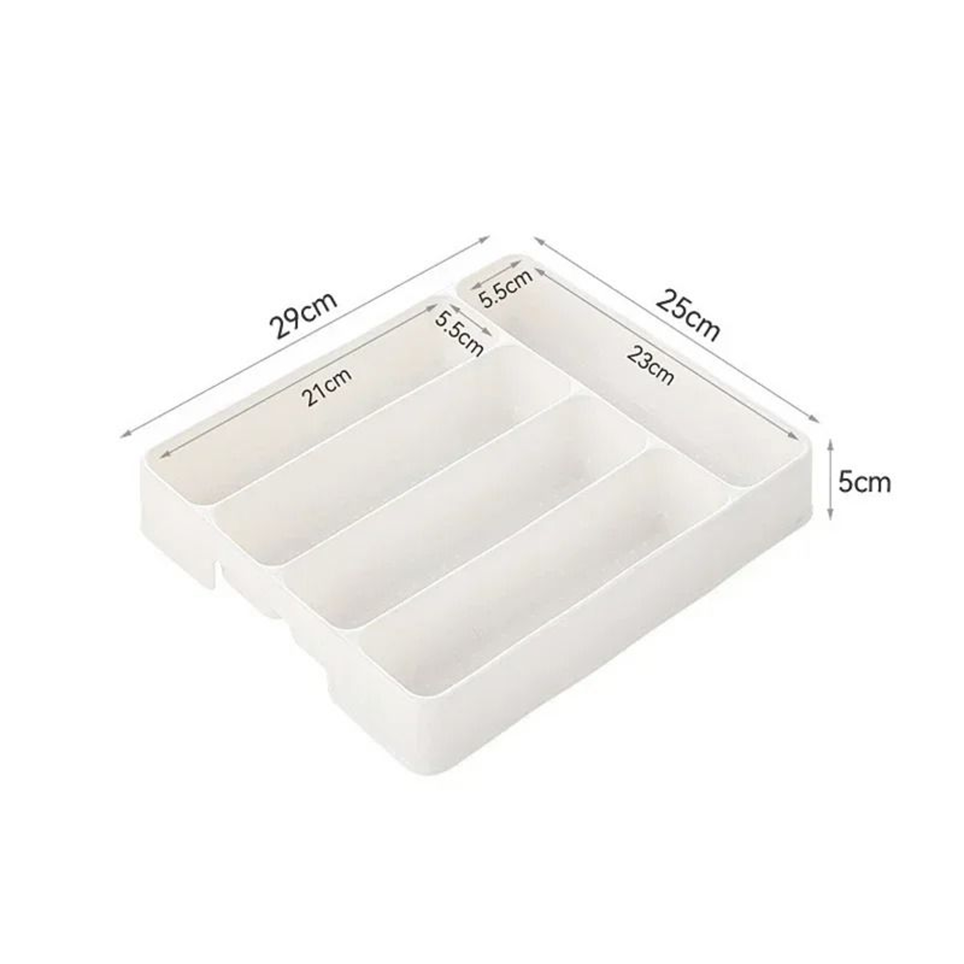 4 Compartment Cutlery Organizer Tray For Kitchen Drawer Storage 7